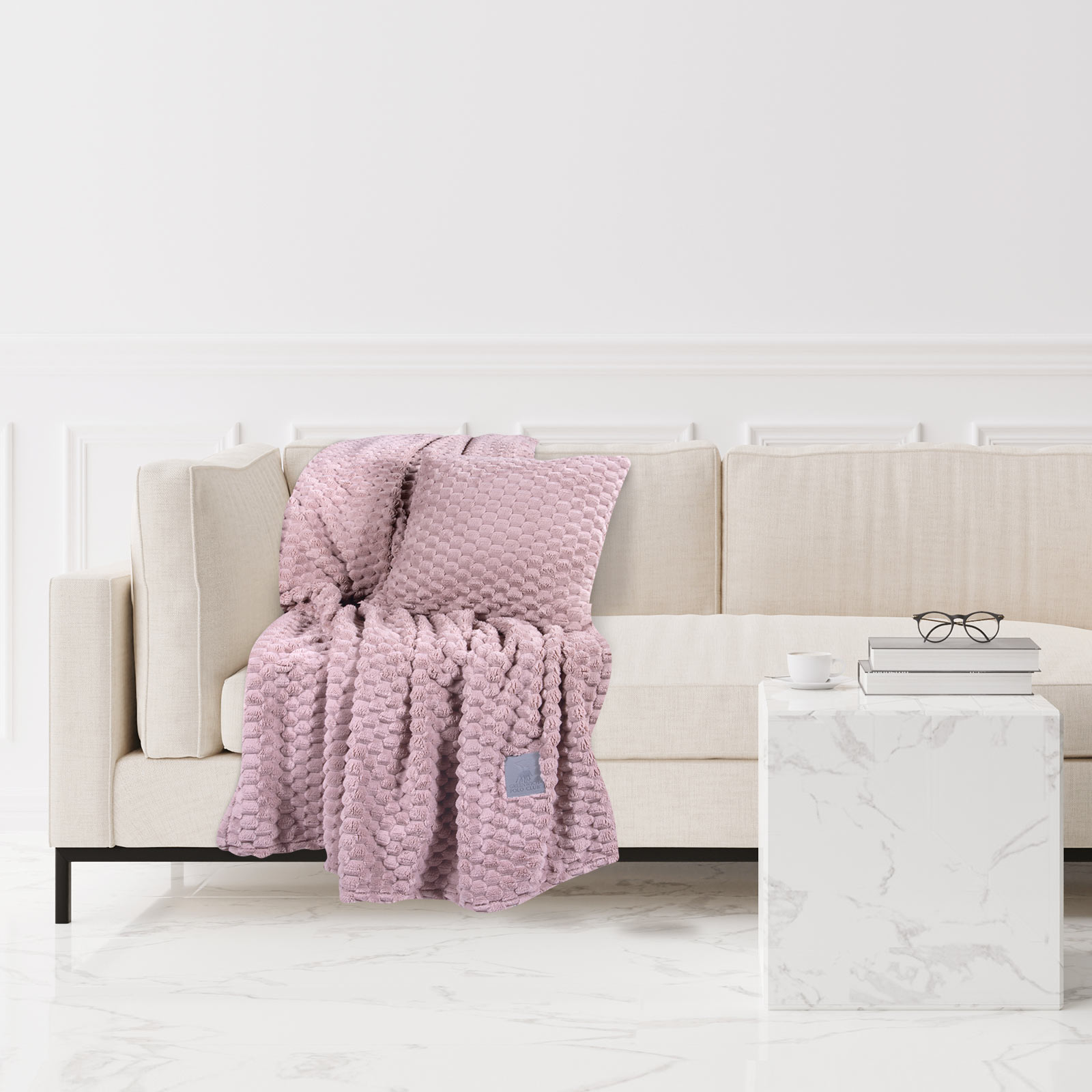 Greenwich Polo Club Κουβέρτα Fleece Καναπέ 130x170εκ. Essential 3474 Nude Greenwich Polo Club (Ύφασμα: Polyester, Χρώμα: Nude) - Greenwich Polo Club - 220588133474