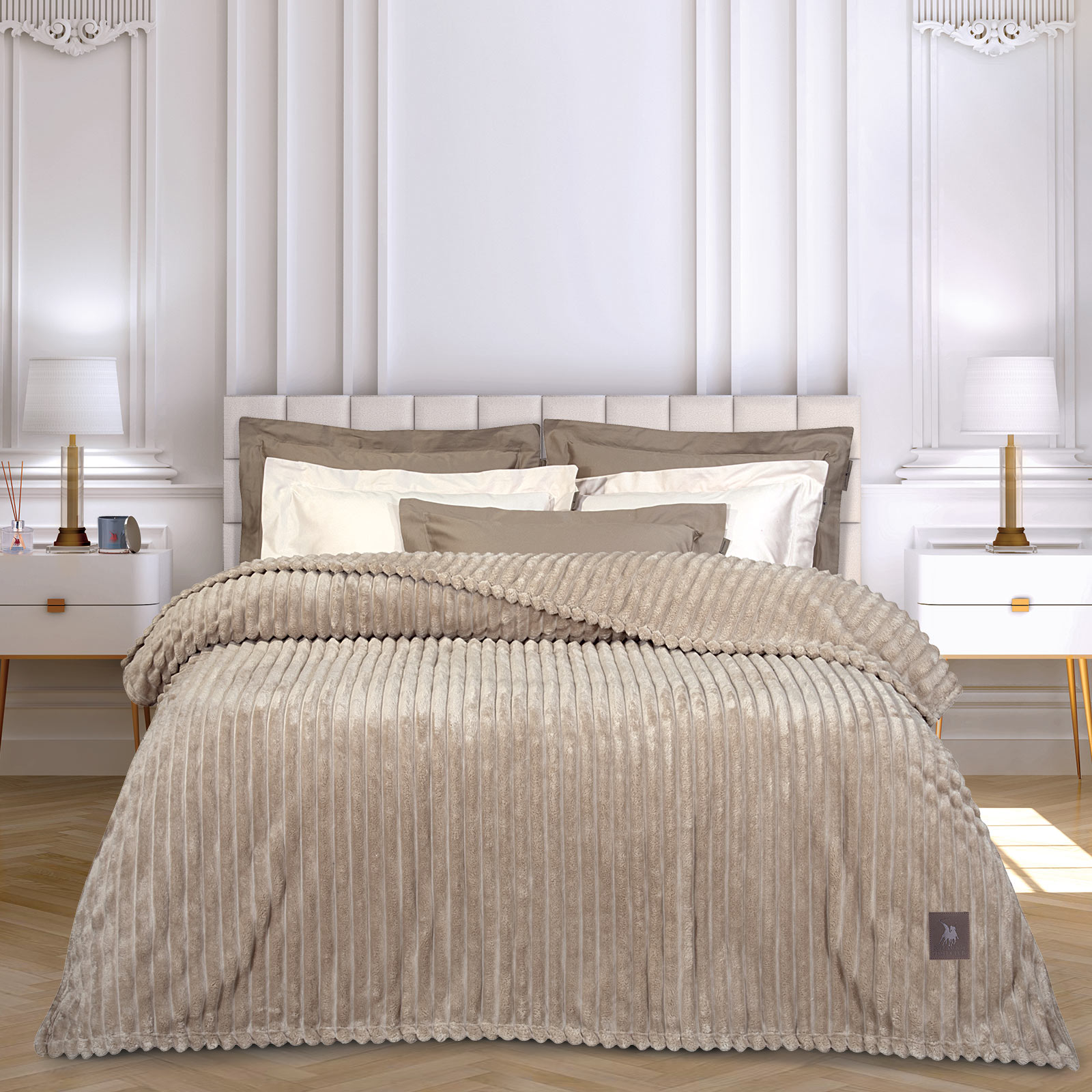 Κουβέρτα Fleece Υπέρδιπλη 220x240εκ. Essential 3485 Μπεζ Greenwich Polo Club...