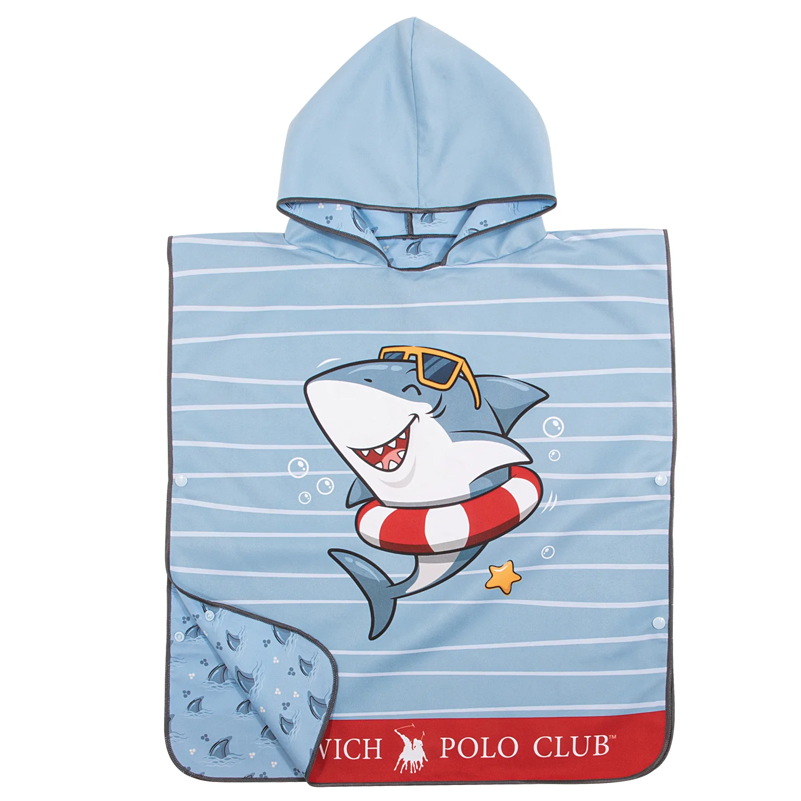Greenwich Polo Club Πόντσο Παιδικό Microfiber 50x115εκ. Junior 4044 Μπλε Greenwich Polo Club (Ύφασμα: Microfiber, Χρώμα: Μπλε, Μέγεθος: Παιδικά) - Greenwich Polo Club - 220708504044