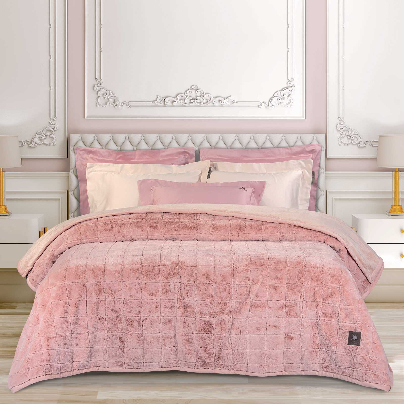 Κουβέρτα Faux Fur-Flannel Υπέρδιπλη 220x240εκ. Premium 