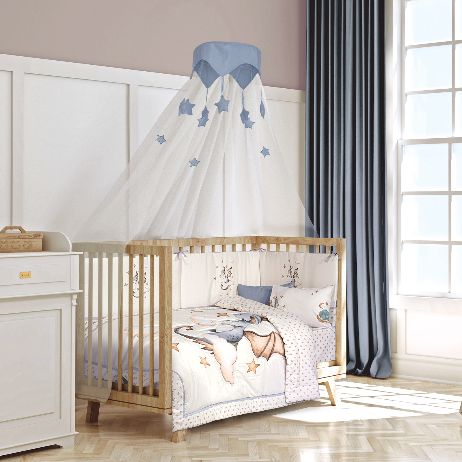 Κουβερλί 2 Όψεων Microfiber Κούνιας 110x150εκ. Essential Baby 8840 Μέντα-Λευκό-Μπεζ Greenwich Polo Club (Ύφασμα: Microfiber, Χρώμα: Λευκό) - Greenwich Polo Club - 222011108840