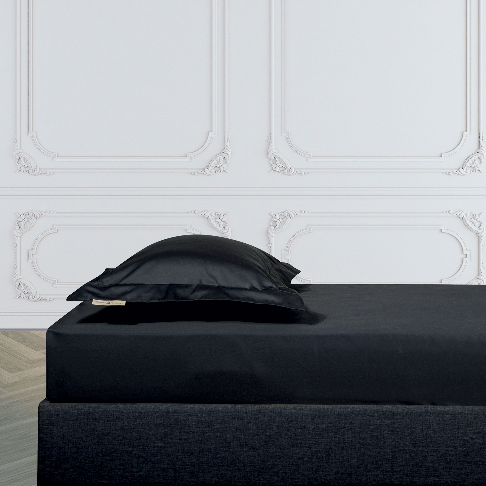 Σεντόνι Μεμονωμένο Βαμβακοσατέν Υπέρδιπλο Με Λάστιχο 160x200+35εκ. Cozy 2259 Black Greenwich Polo Club (Ύφασμα: Βαμβακοσατέν, Τύπος κατωσέντονου: Με Λάστιχο, Χρώμα: Μαύρο, Μέγεθος: Υπέρδιπλα) - Greenwich Polo Club - 222162002259