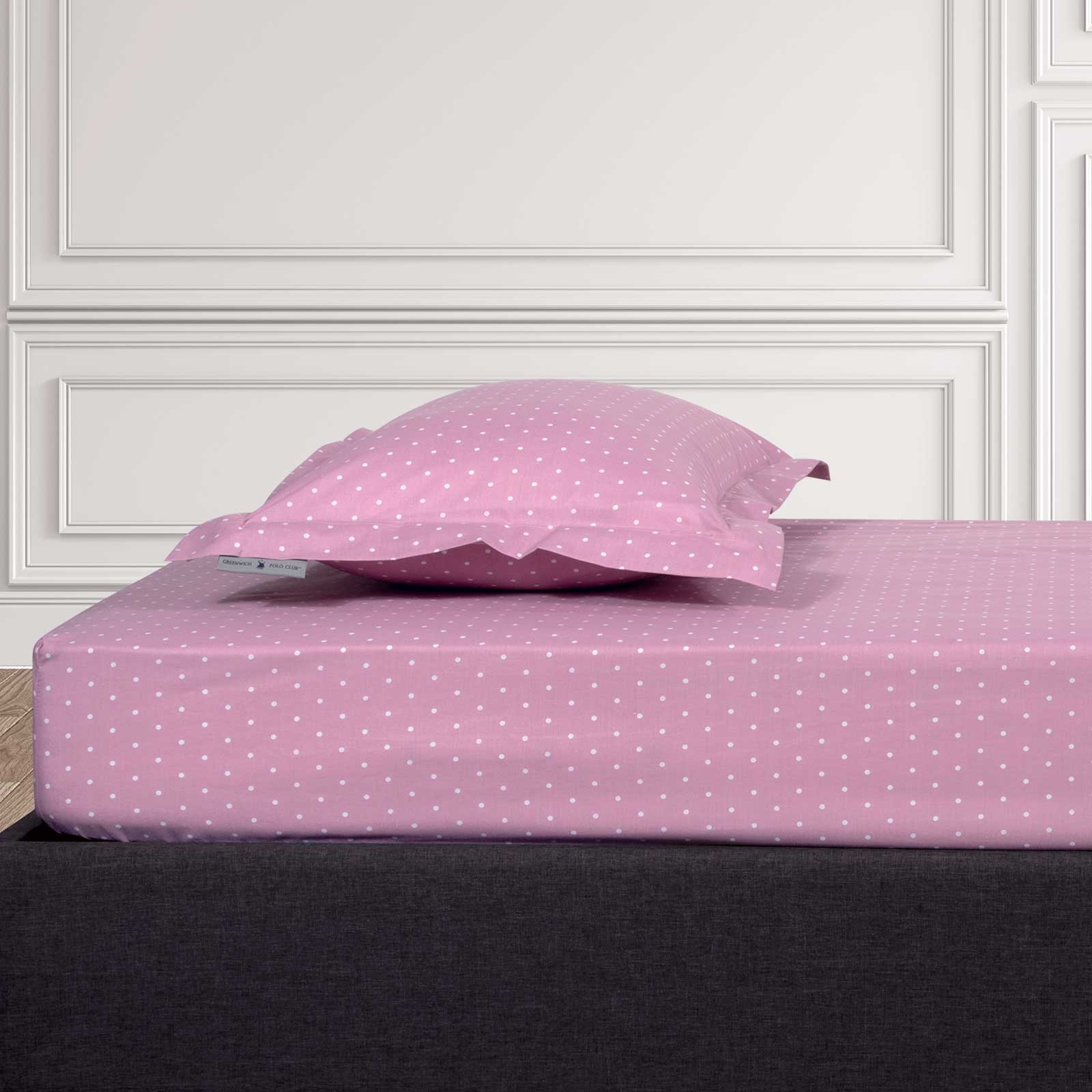 Σεντόνι Μεμονωμένο Polycotton Υπέρδιπλο Με Λάστιχο 160x200+35εκ. Loft 2501 Nude Πουά Greenwich Polo Club (Τύπος κατωσέντονου: Με Λάστιχο, Χρώμα: Nude, Ύφασμα: 70% Βαμβάκι-30% Polyester, Μέγεθος: Υπέρδιπλα) - Greenwich Polo Club - 222162002501