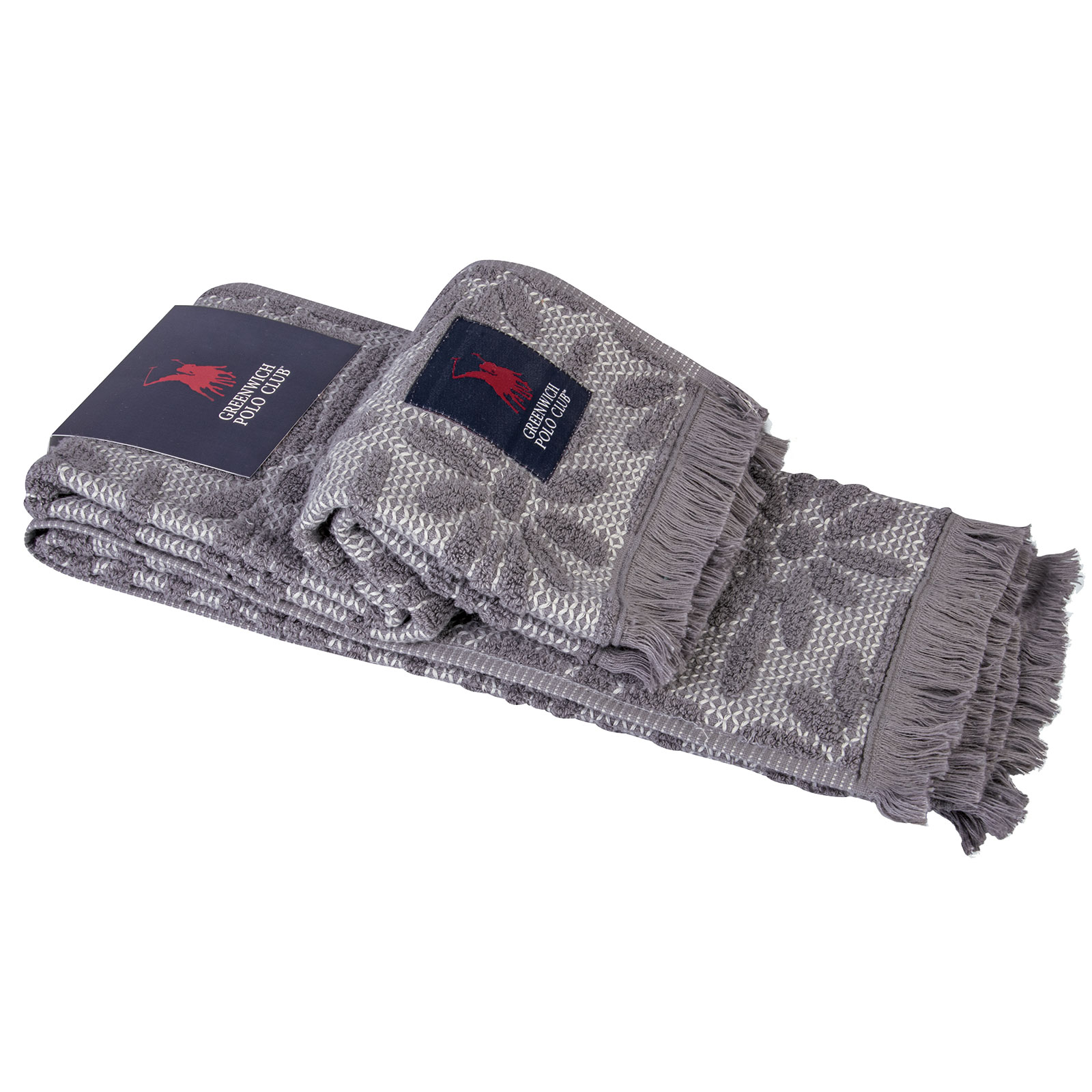 Σετ 2τμχ Πετσέτες Κουζίνας Βαμβακερές 40x60εκ. Essential 2706 Γκρι Greenwich Polo Club (Ύφασμα: Βαμβάκι 100%, Χρώμα: Γκρι) - Greenwich Polo Club - 227040602706