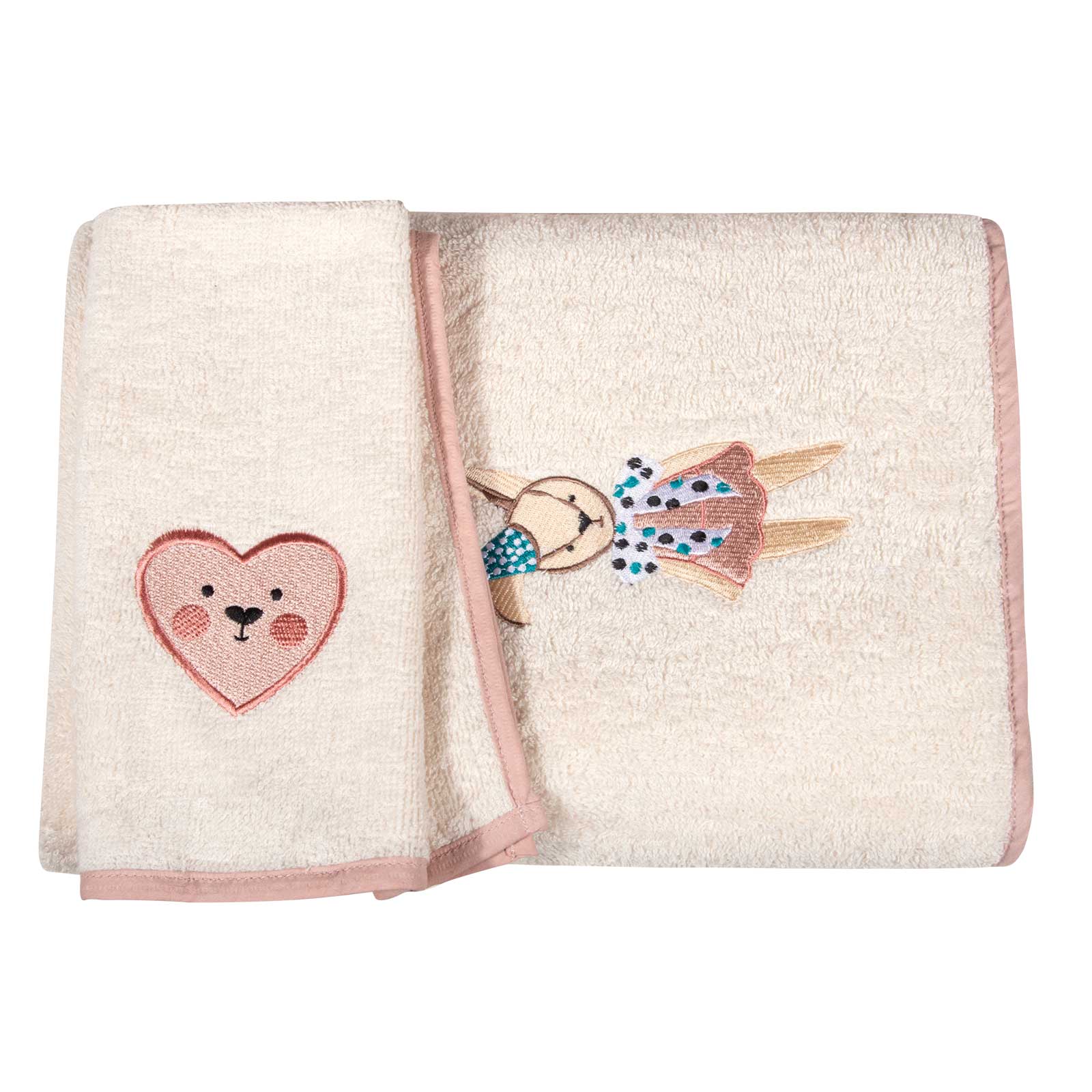 Σετ Πετσέτες 2τμχ Βαμβακερές Με Κέντημα Essential 8859 