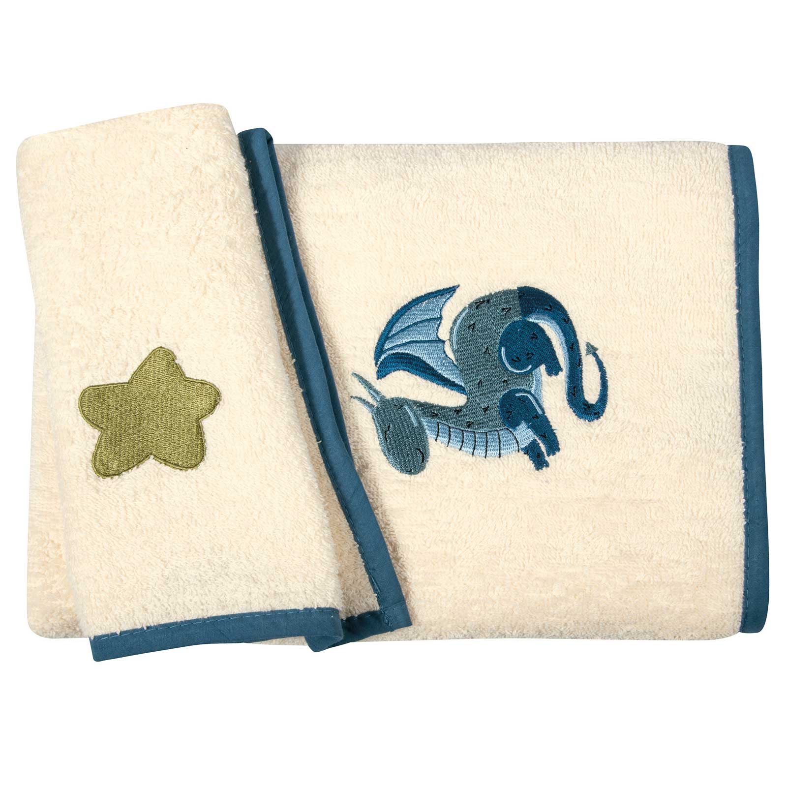 Σετ Πετσέτες 2τμχ Βαμβακερές Με Κέντημα Essential 8863 Blue-Beige Greenwich Polo Club (Ύφασμα: Βαμβάκι 100%, Χρώμα: Μπλε) - Greenwich Polo Club - 230708008863