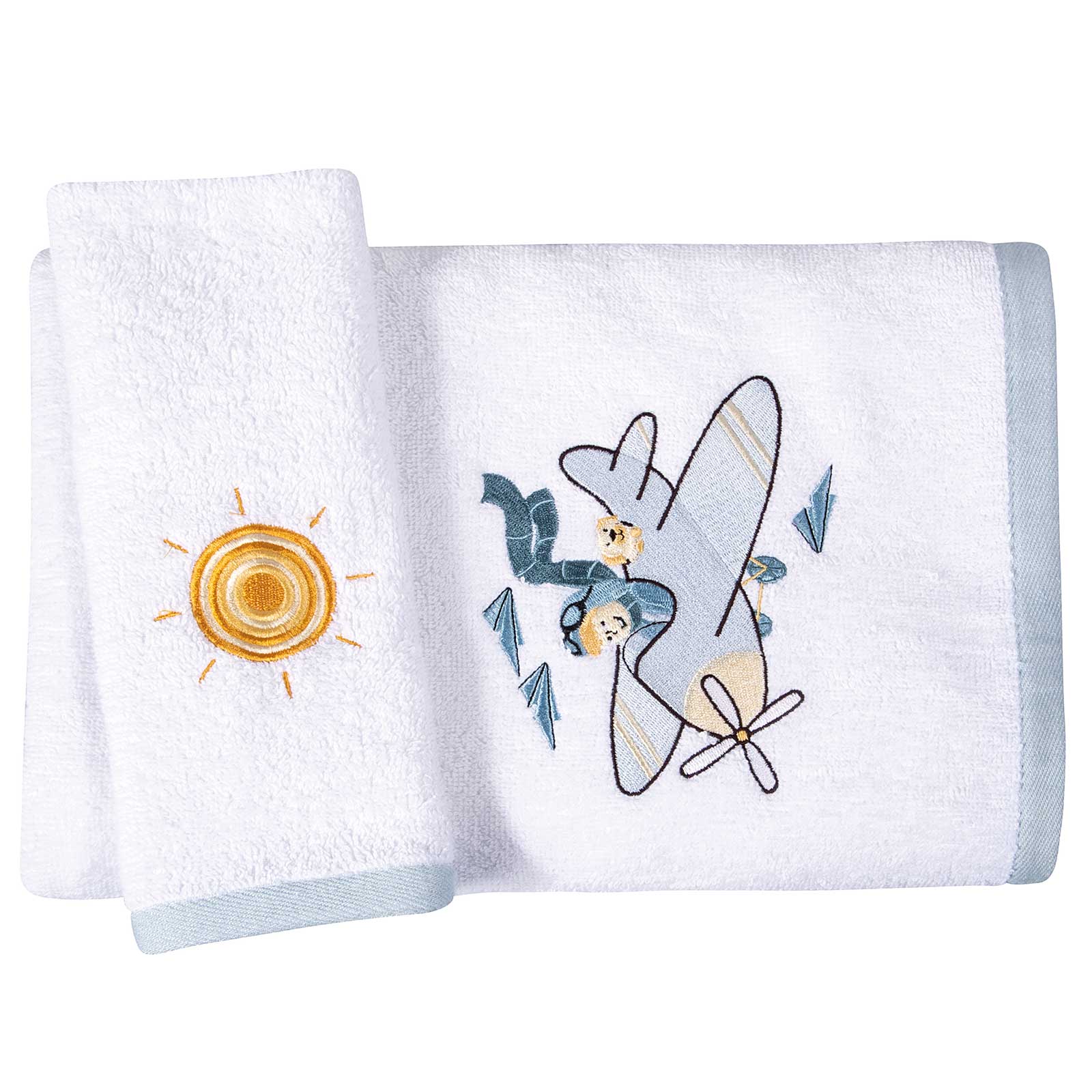 Σετ Πετσέτες 2τμχ Βαμβακερές Με Κέντημα Essential 8866 Blue Greenwich Polo Club (Ύφασμα: Βαμβάκι 100%, Χρώμα: Μπλε) - Greenwich Polo Club - 230708008866