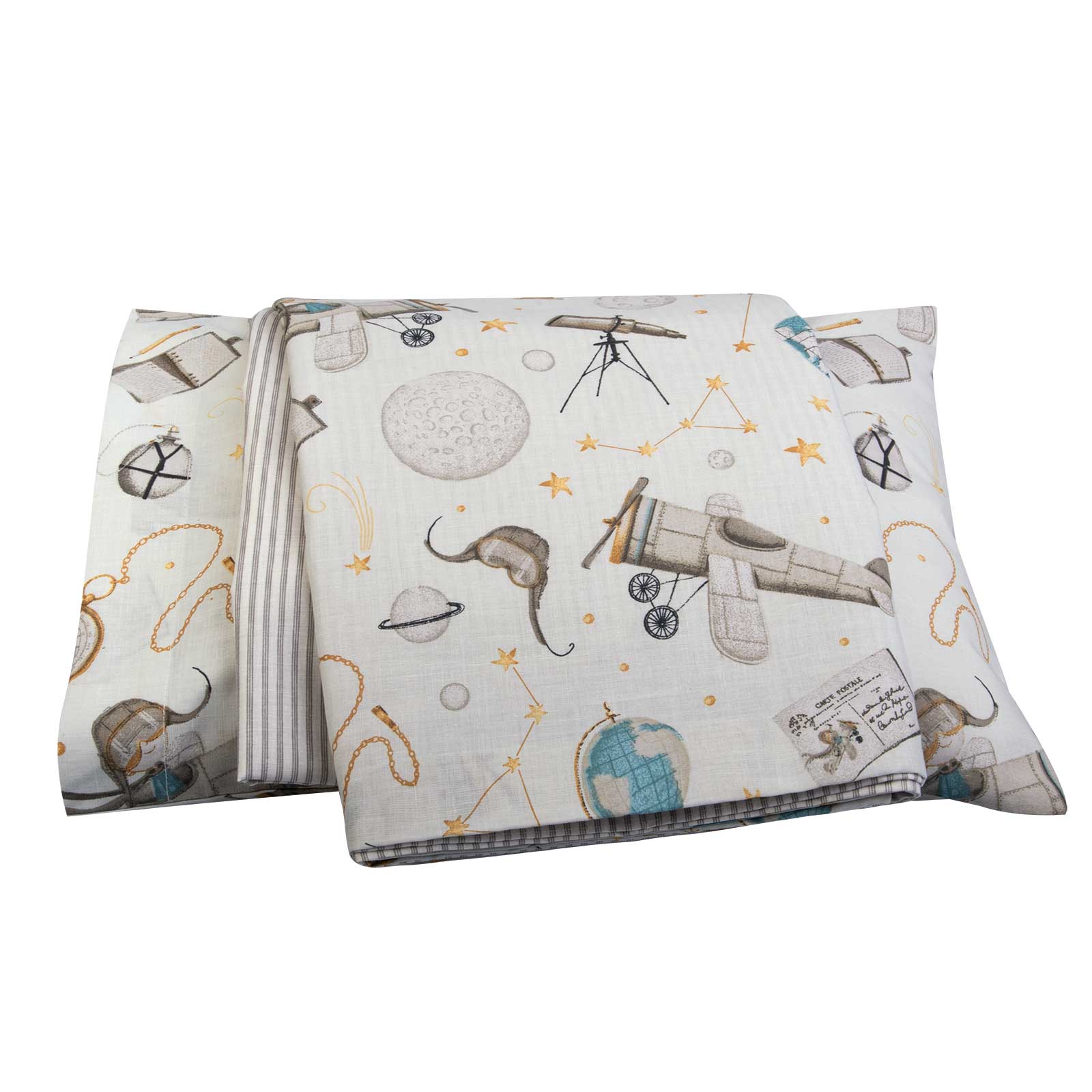 Σετ Σεντόνια Polycotton Κούνιας 130x170εκ. Essential Baby 8829 Μπεζ-Μπλε Greenwich Polo Club (Χρώμα: Μπλε, Ύφασμα: 70% Βαμβάκι-30% Polyester) - Greenwich Polo Club - 232111108829