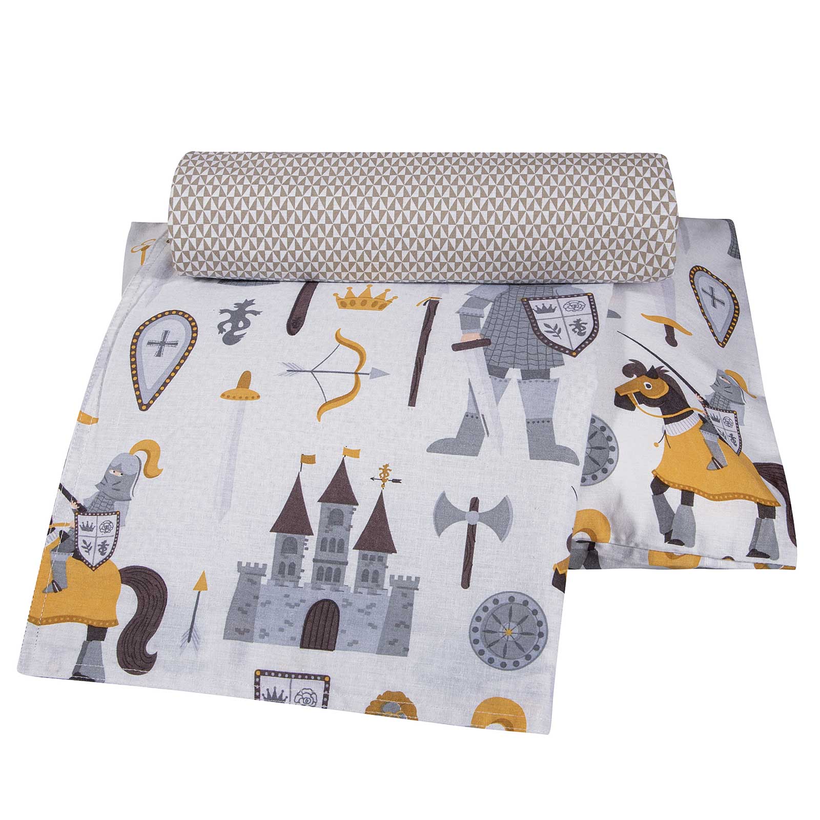 Σετ Σεντόνια Βαμβακερά Κούνιας 130x170εκ. Essential 8861 Cream-Grey Greenwich Polo Club (Ύφασμα: Βαμβάκι 100%, Τύπος κατωσέντονου: Χωρίς Λάστιχο, Χρώμα: Γκρι, Μέγεθος: Σετ) - Greenwich Polo Club - 232111108861