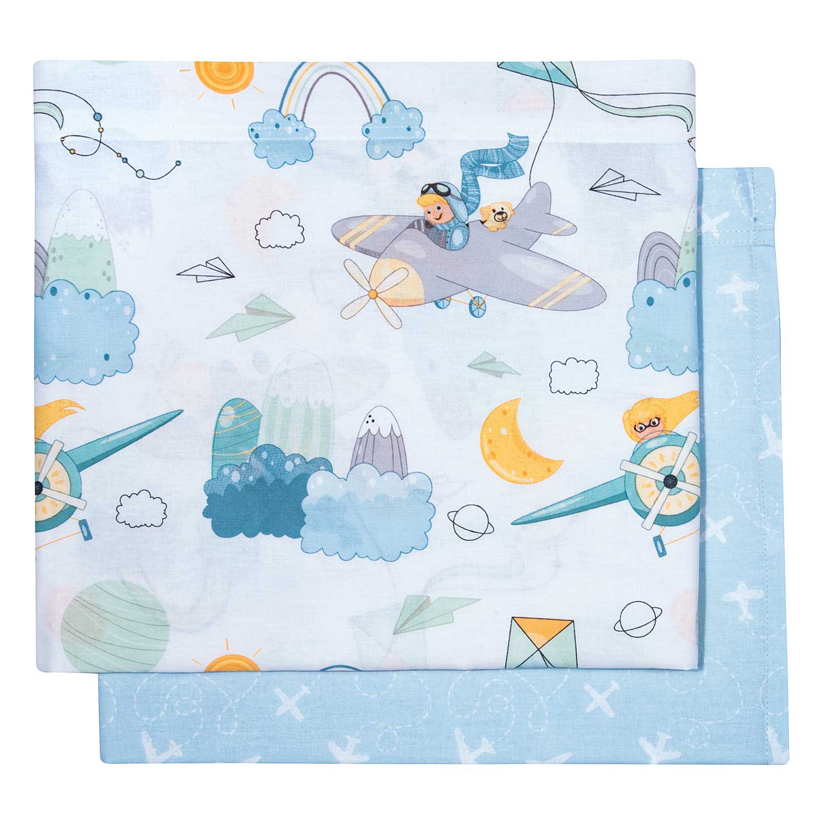 Σετ Σεντόνια Βαμβακερά Λίκνου 70x120εκ. Essential 8866 Blue Greenwich Polo Club (Ύφασμα: Βαμβάκι 100%, Τύπος κατωσέντονου: Χωρίς Λάστιχο, Χρώμα: Μπλε, Μέγεθος: Σετ) - Greenwich Polo Club - 232111118866