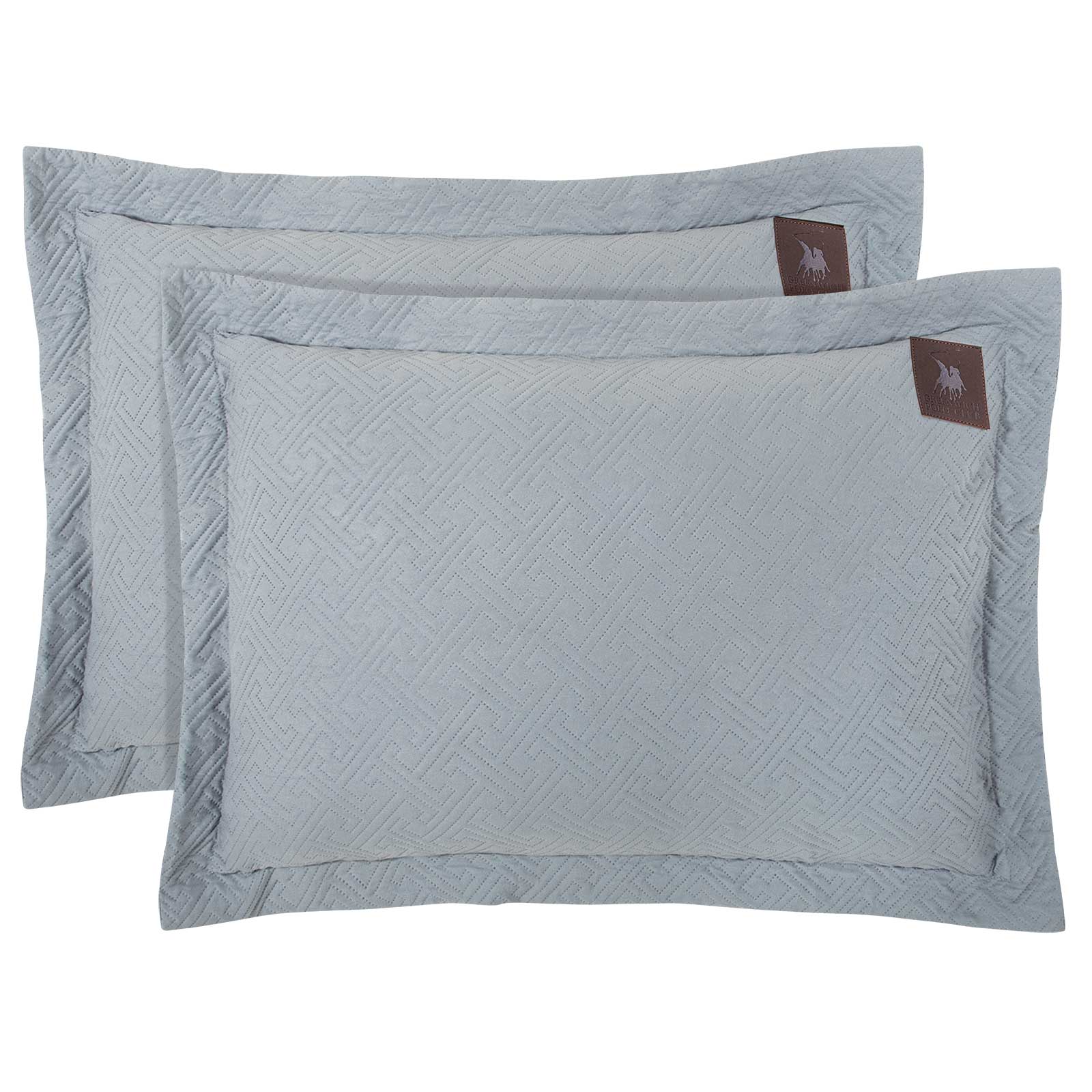 Ζεύγος Μαξιλαροθήκες Oxford Microfiber 50x70+7εκ. Essential 4450 Grey Greenwich Polo Club (Ύφασμα: Microfiber, Χρώμα: Γκρι) - Greenwich Polo Club - 233507004450