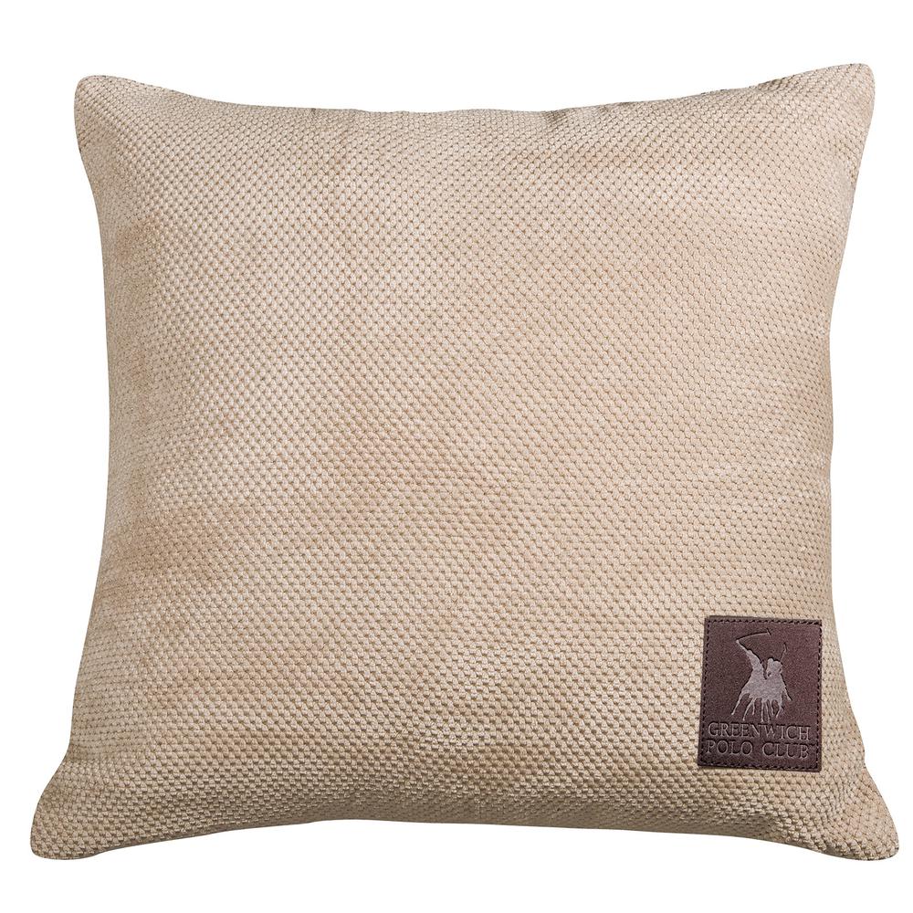 Διακοσμητικό Μαξιλάρι Microchenille-Fleece 42x42εκ. Greenwich Polo Club 2734 (Χρώμα: Μπεζ, Ύφασμα: Microchenille - Fleece) - Greenwich Polo Club - 233642422734