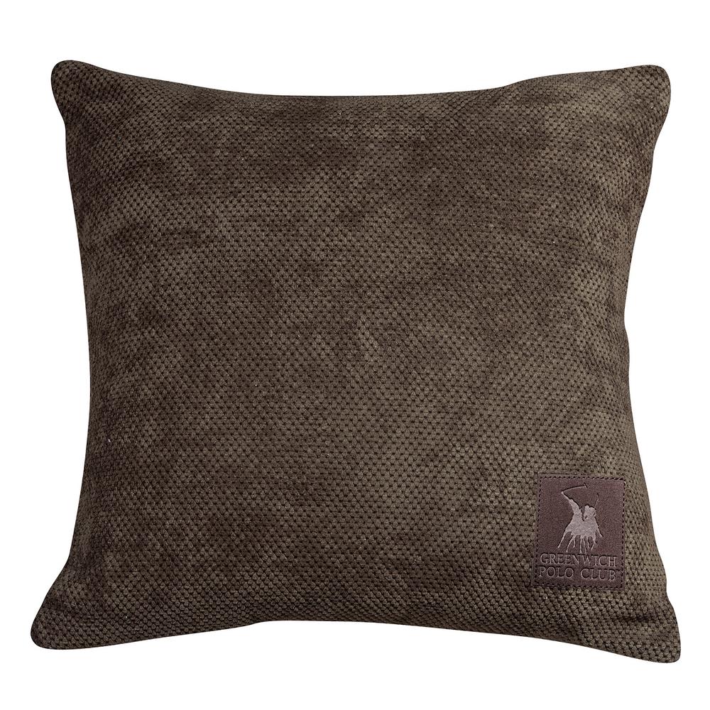 Διακοσμητικό Μαξιλάρι Microchenille-Fleece 42x42εκ. Greenwich Polo Club 2736 (Χρώμα: Καφέ, Ύφασμα: Microchenille - Fleece) - Greenwich Polo Club - 233642422736