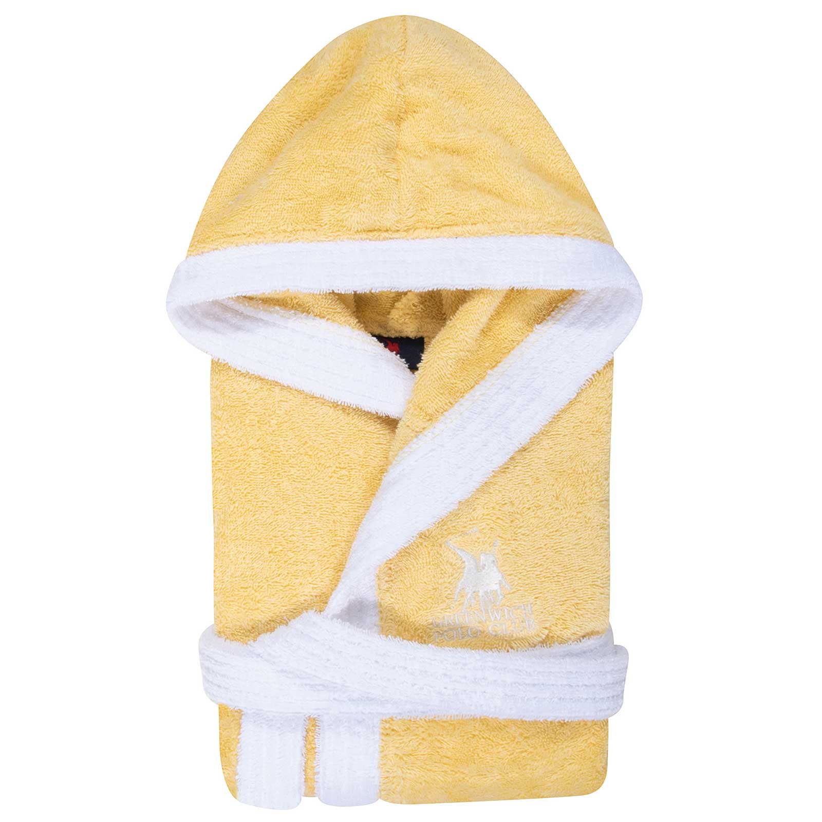 Μπουρνούζι Παιδικό Με Κέντημα Βαμβακερό 10 Ετών Essential 8621 Yellow Greenwich Polo Club (Ύφασμα: Βαμβάκι 100%, Χρώμα: Κίτρινο , Μέγεθος: 10-12 Ετών) - Greenwich Polo Club - 260180048621