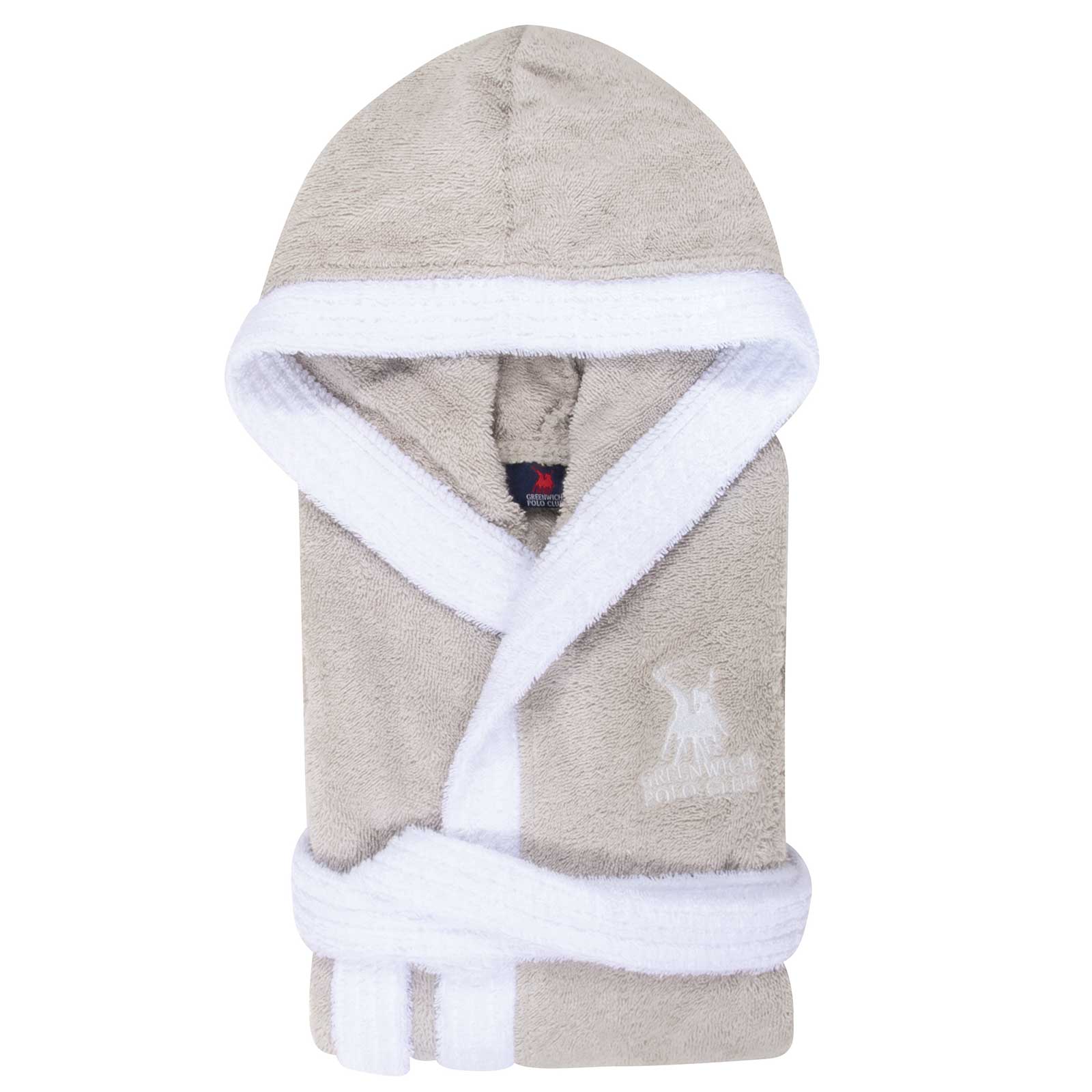 Μπουρνούζι Παιδικό Με Κέντημα Βαμβακερό 12 Ετών Essential 8622 Grey Greenwich Polo Club (Ύφασμα: Βαμβάκι 100%, Χρώμα: Γκρι, Μέγεθος: 12-14 Ετών) - Greenwich Polo Club - 260180058622