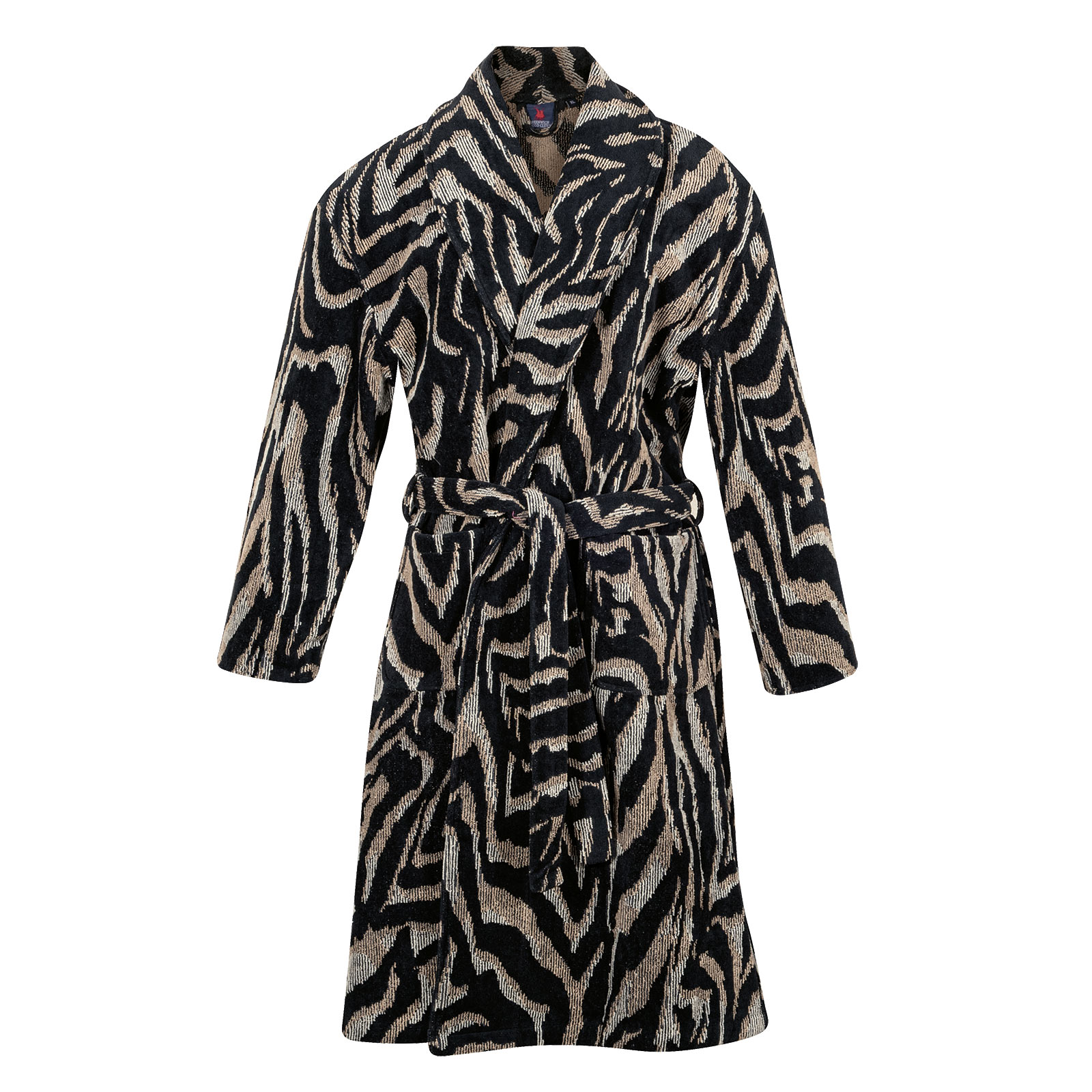 Greenwich Polo Club Μπουρνούζι Ενηλίκων Βαμβακερό Ζακάρ Large Essential 3098 Εκρού-Μαύρο Greenwich Polo Club (Ύφασμα: Βαμβάκι 100%, Χρώμα: Μαύρο, Μέγεθος: Large) - Greenwich Polo Club - 260180303098