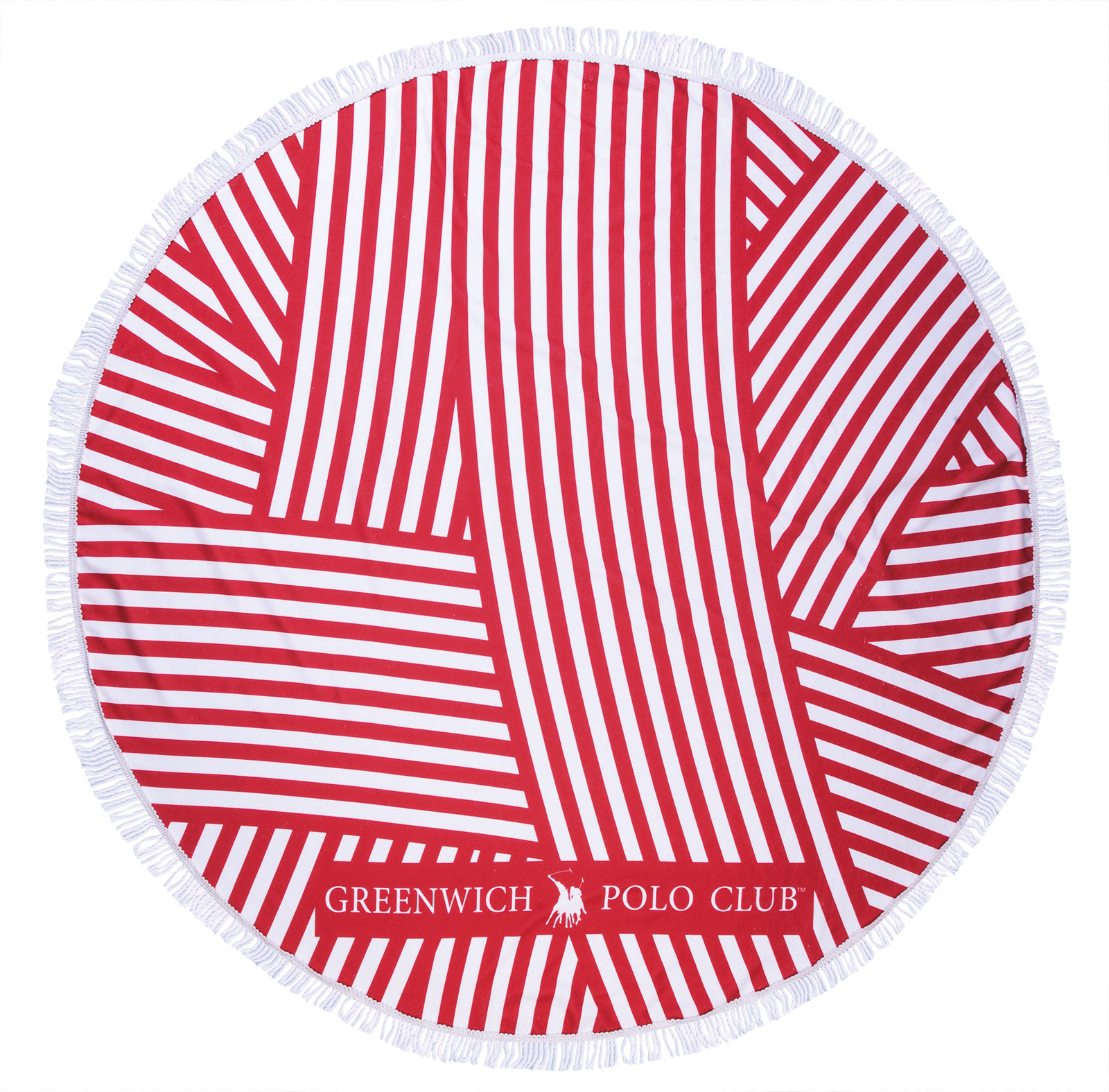 Πετσέτα Θαλάσσης Στρογγυλή Microfiber 150εκ. Essential 3689 Greenwich Polo Club (Ύφασμα: Microfiber, Χρώμα: Λευκό) - Greenwich Polo Club - 267150003689