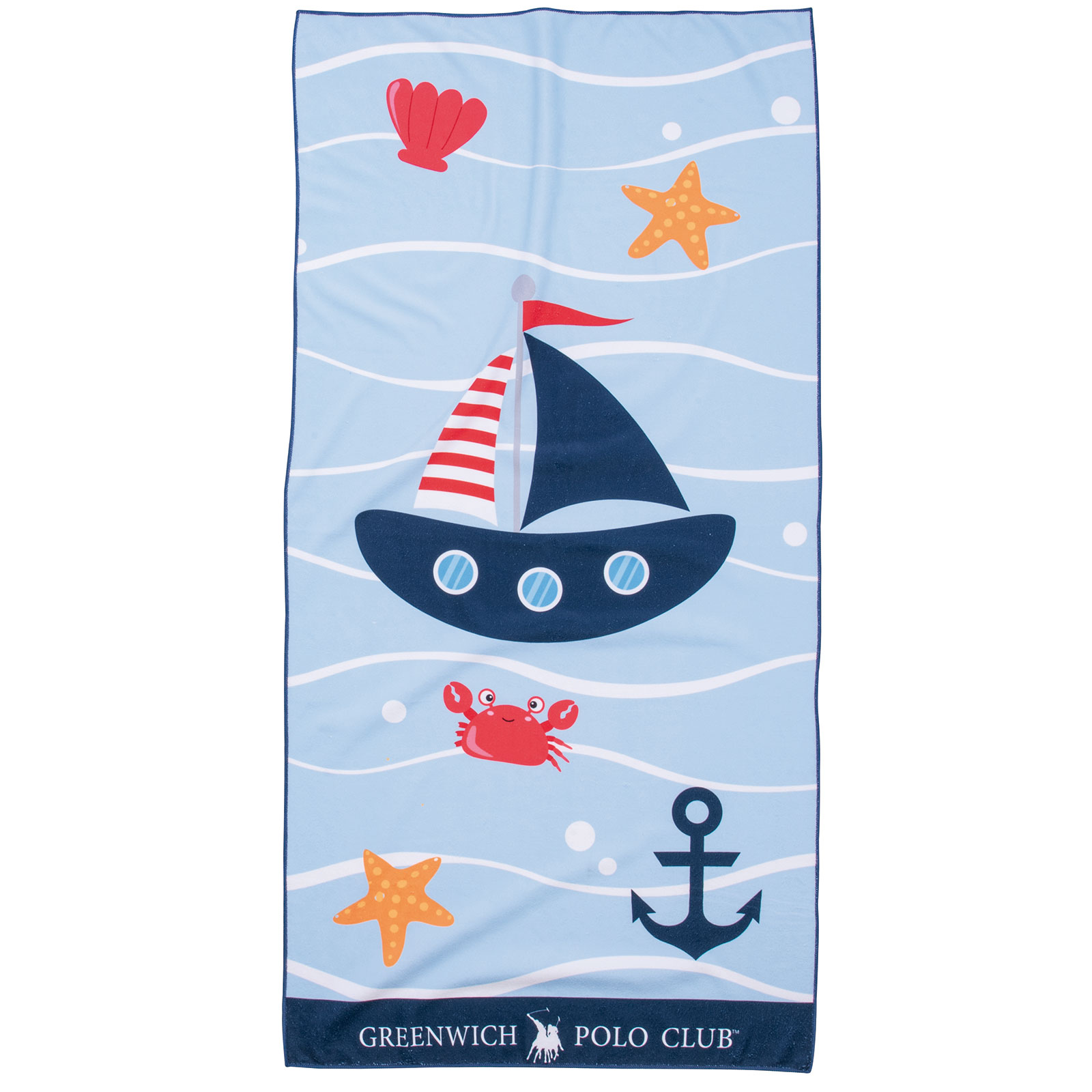 Πετσέτα Θαλάσσης Microfiber 70×140εκ. Beach Towels 3761 Κόκκινη-Μπλε Greenwich Polo Club Junior (Ύφασμα: Microfiber, Χρώμα: Μπλε) – Greenwich Polo Club – 267701403761