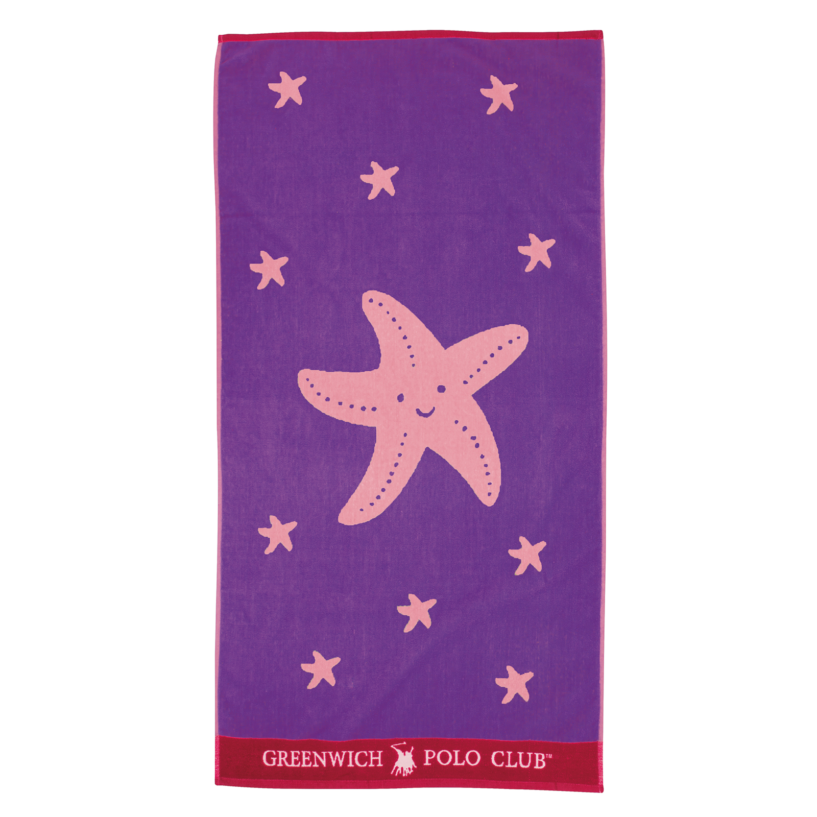 Πετσέτα Θαλάσσης Βαμβακερή 70×140εκ. Beach Towels 3898 Μωβ-Κόκκινη-Ροζ Greenwich Polo Club Junior (Ύφασμα: Βαμβάκι 100%, Χρώμα: Ροζ) – Greenwich Polo Club – 267701403898