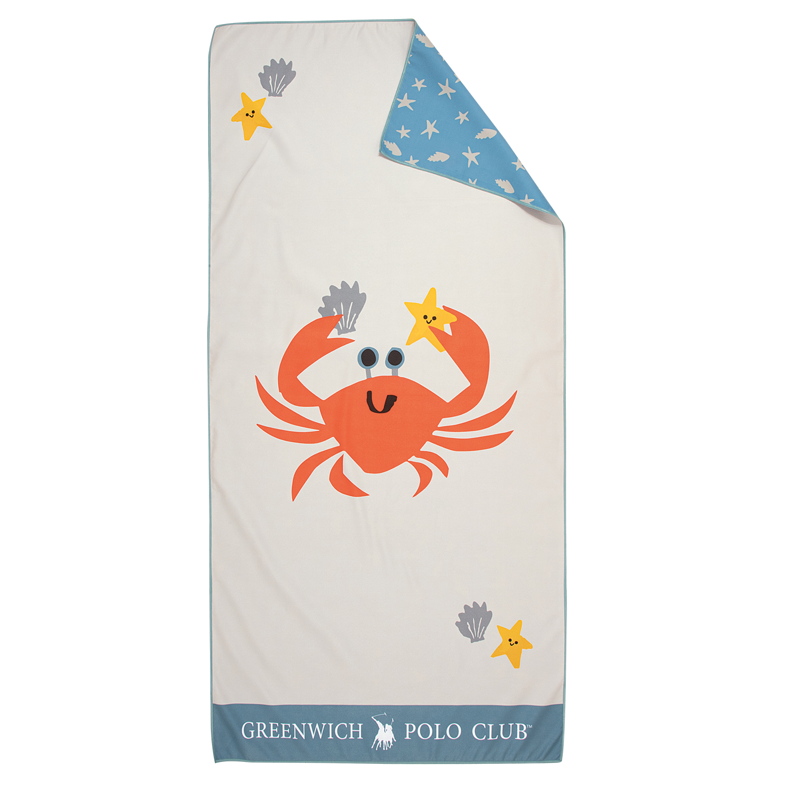 Greenwich Polo Club Πετσέτα Θαλάσσης Microfiber 70x140εκ. Junior 4080 Μπλε-Γκρι Greenwich Polo Club (Ύφασμα: Microfiber, Χρώμα: Μπλε) - Greenwich Polo Club - 267701404080