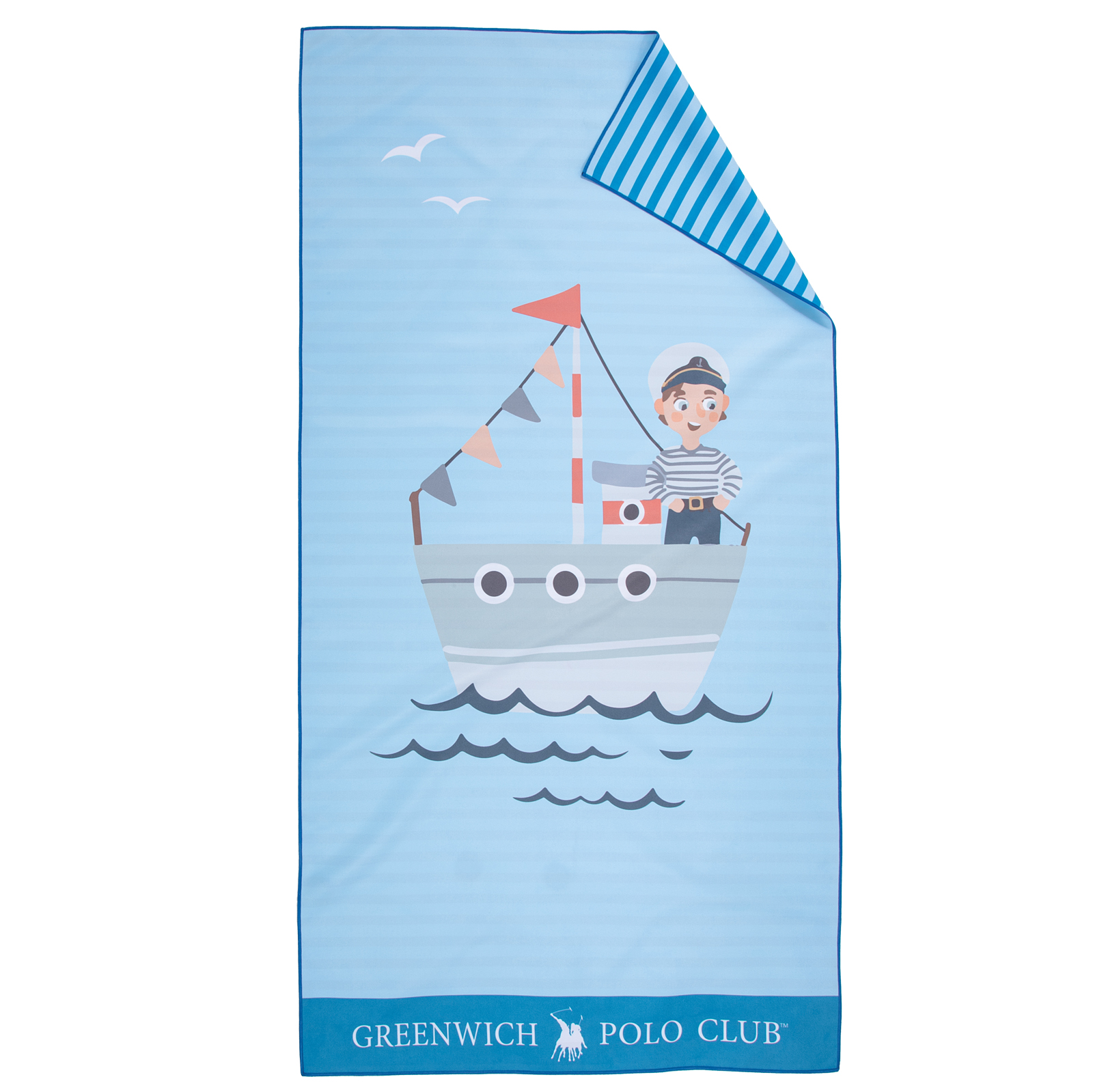 Πετσέτα Θαλάσσης Microfiber 70x140εκ. Junior 4178 Blue Greenwich Polo Club (Ύφασμα: Microfiber, Χρώμα: Μπλε) - Greenwich Polo Club - 267701404178