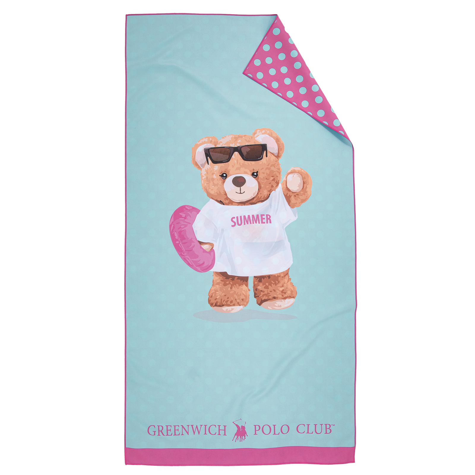 Πετσέτα Θαλάσσης Microfiber 70x140εκ. Junior 5223 Fuschia-Mint Greenwich Polo Club (Ύφασμα: Microfiber, Χρώμα: Φούξια) - Greenwich Polo Club - 267701405223