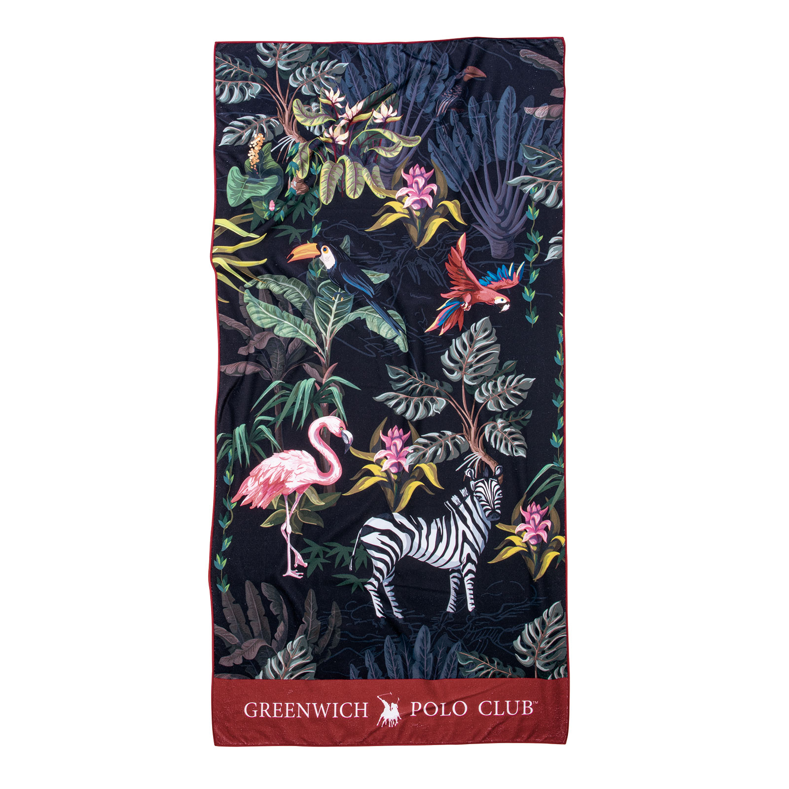 Πετσέτα Θαλάσσης Microfiber 80×170εκ. Essential 3800 Μαύρη-Κόκκινη-Πράσινη Greenwich Polo Club (Ύφασμα: Microfiber, Χρώμα: Μαύρο) – Greenwich Polo Club – 267801703800
