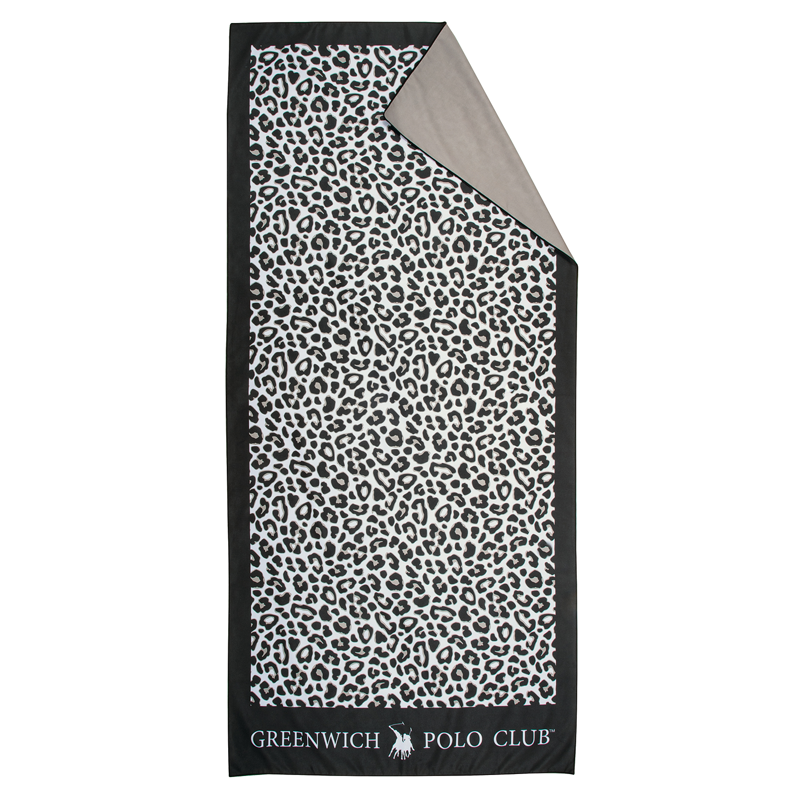 Πετσέτα Θαλάσσης Microfiber 80x170εκ. Essential 4036 Μαύρο-Taupe Greenwich Polo Club (Ύφασμα: Microfiber, Χρώμα: Μαύρο) - Greenwich Polo Club - 267801704036