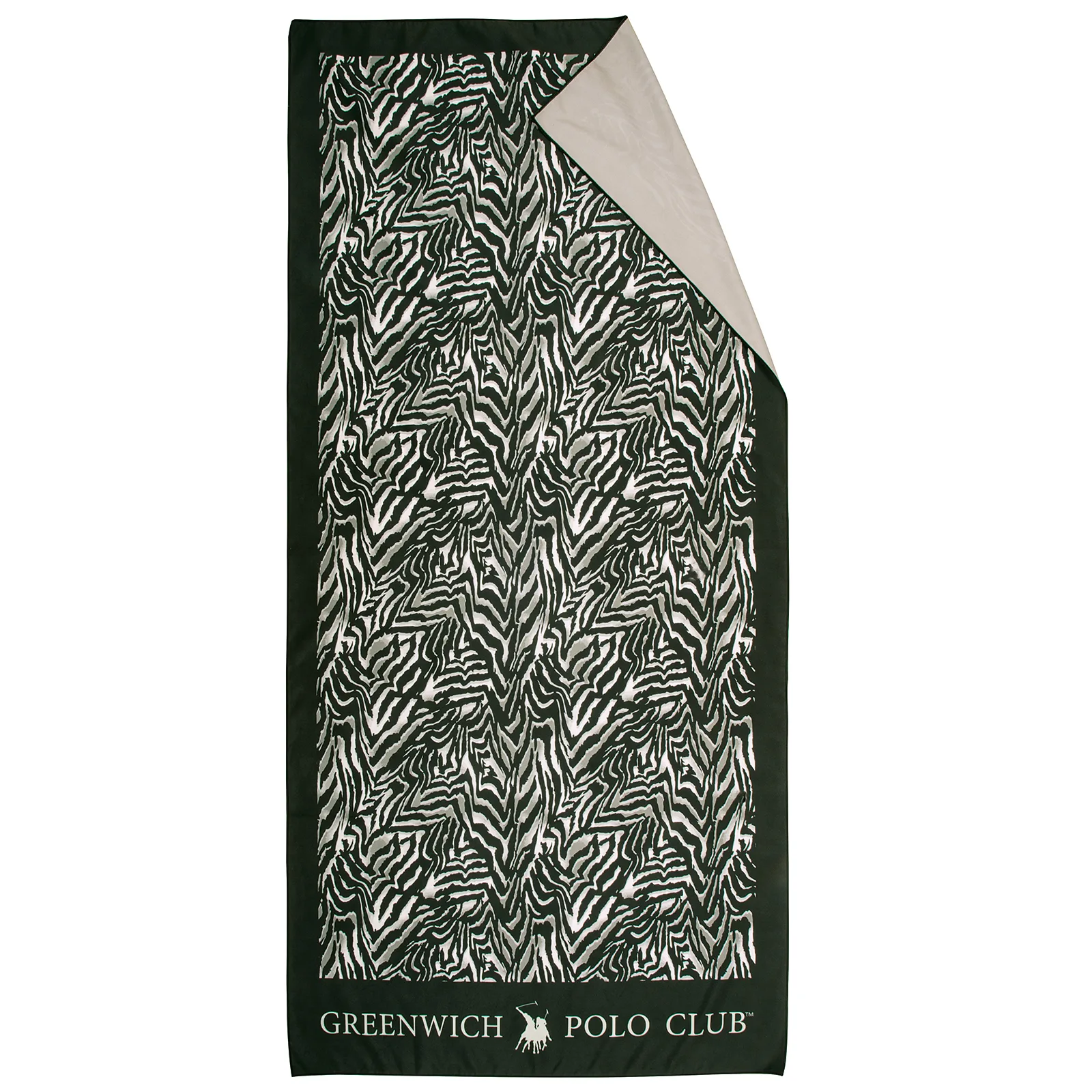 Greenwich Polo Club Πετσέτα Θαλάσσης Microfiber 80x170εκ. Essential 4038 Μαύρη-Taupe Greenwich Polo Club (Ύφασμα: Microfiber, Χρώμα: Μαύρο) - Greenwich Polo Club - 267801704038