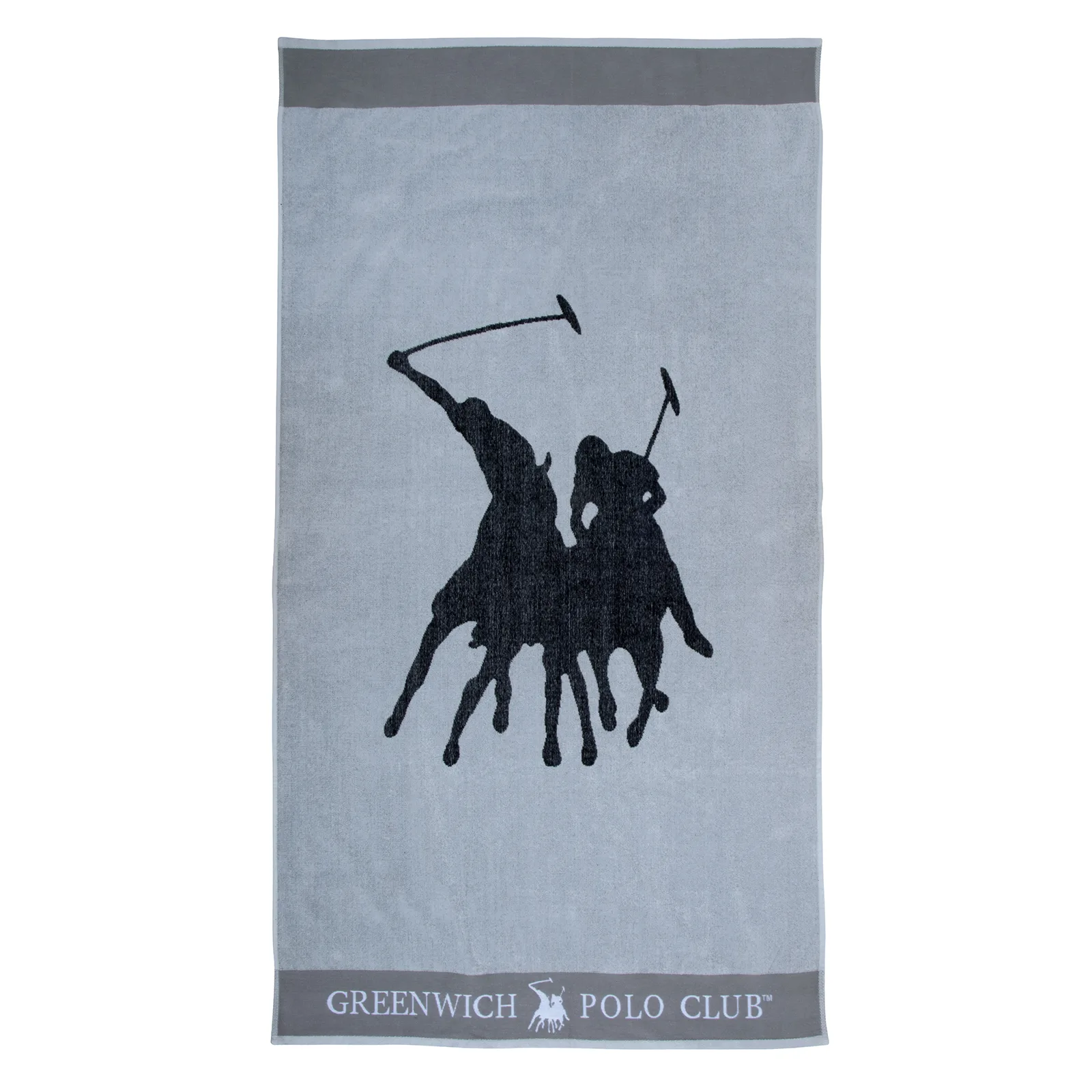 Πετσέτα Θαλάσσης Βαμβακερή 90×170εκ. Essential 3852 Γκρι-Μαύρο Greenwich Polo Club (Ύφασμα: Βαμβάκι 100%, Χρώμα: Μαύρο) – Greenwich Polo Club – 267901703852