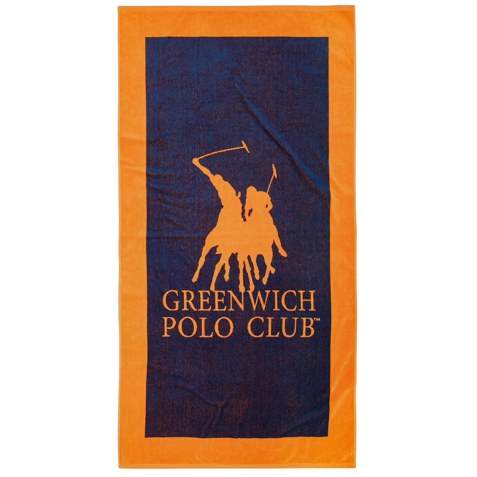 Greenwich Polo Club Πετσέτα Θαλάσσης Βαμβακερή 90x180εκ. Essential 4003 Μπλε-Πορτοκαλί Greenwich Polo Club (Ύφασμα: Βαμβάκι 100%, Χρώμα: Μπλε) - Greenwich Polo Club - 267901804003