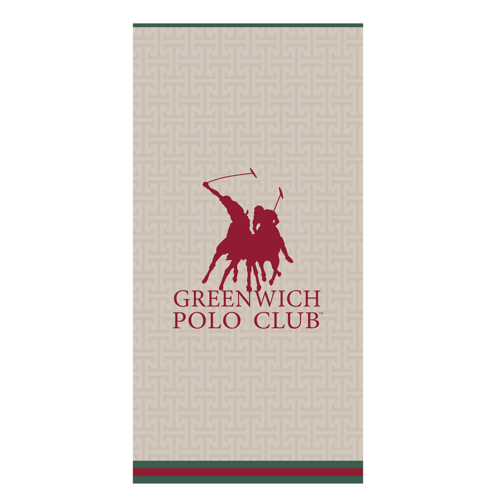 Πετσέτα Θαλάσσης Βαμβακερή 90x180εκ. Essential 5225 Red-Taupe Greenwich Polo Club (Ύφασμα: Βαμβάκι 100%, Χρώμα: Κόκκινο) - Greenwich Polo Club - 267901805225