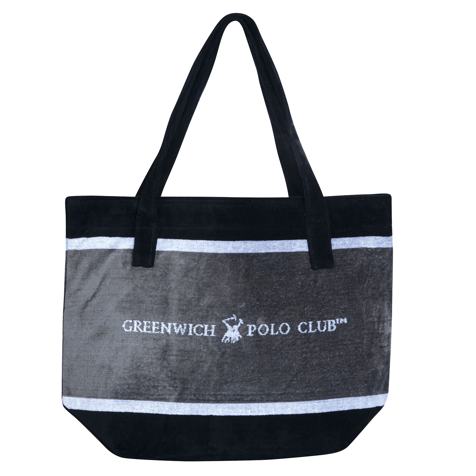 Τσάντα Θαλάσσης Βαμβακερή 55×40εκ. Essential 3865 Μαύρη-Λευκή-Γκρι Greenwich Polo Club (Ύφασμα: Βαμβάκι 100%, Χρώμα: Λευκό) – Greenwich Polo Club – 268554003865