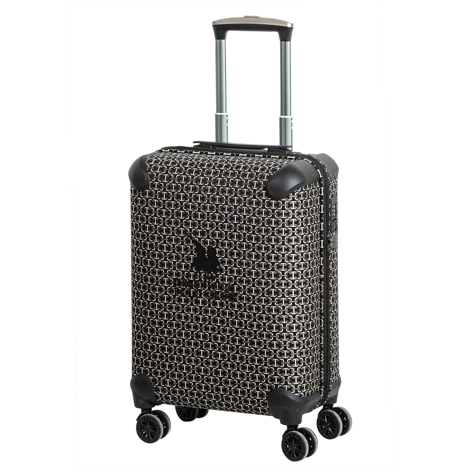 Βαλίτσα Τρόλεϊ 38x22,5x56εκ. Premium 7501 Black-Ecrou Greenwich Polo Club (Ύφασμα: Polyester, Υλικό: Πολυπροπυλένιο, Χρώμα: Μαύρο) - Greenwich Polo Club - 285638227501