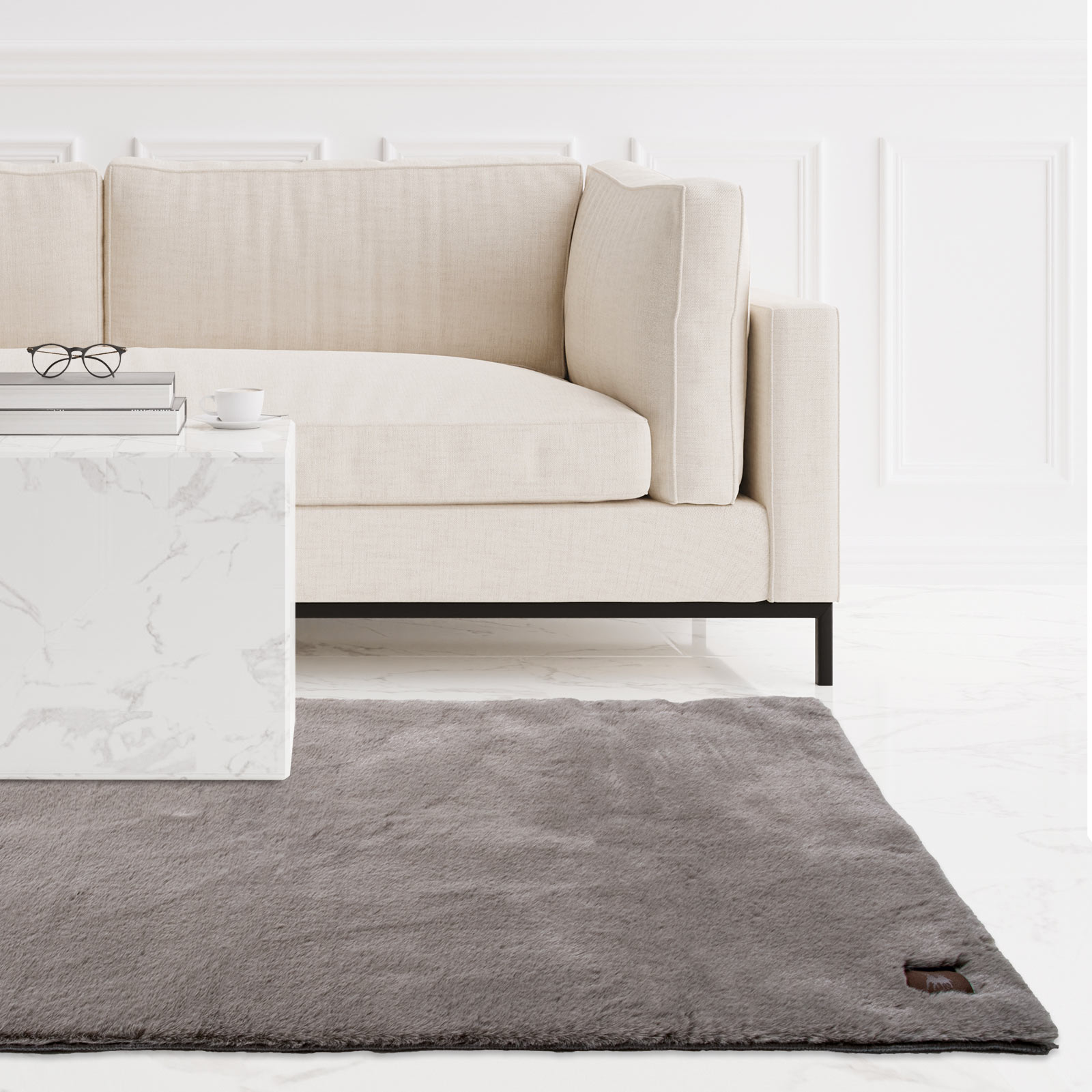 Χαλί Γούνινο Faux Fur 150x200εκ. Essential 3109 Taupe Greenwich Polo Club (Ύφασμα: Polyester, Χρώμα: Taupe) - Greenwich Polo Club - 299915203109