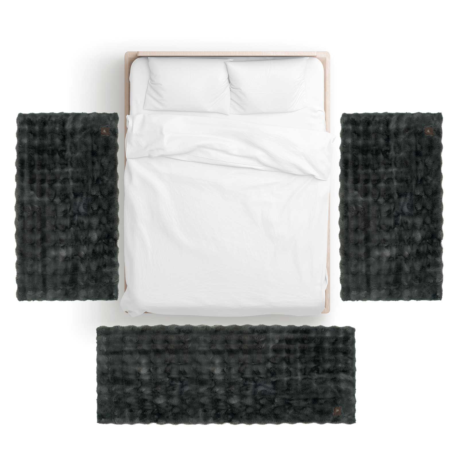 Χαλί Faux Fur 75x140εκ. Essential 3125 Graphite Greenwi