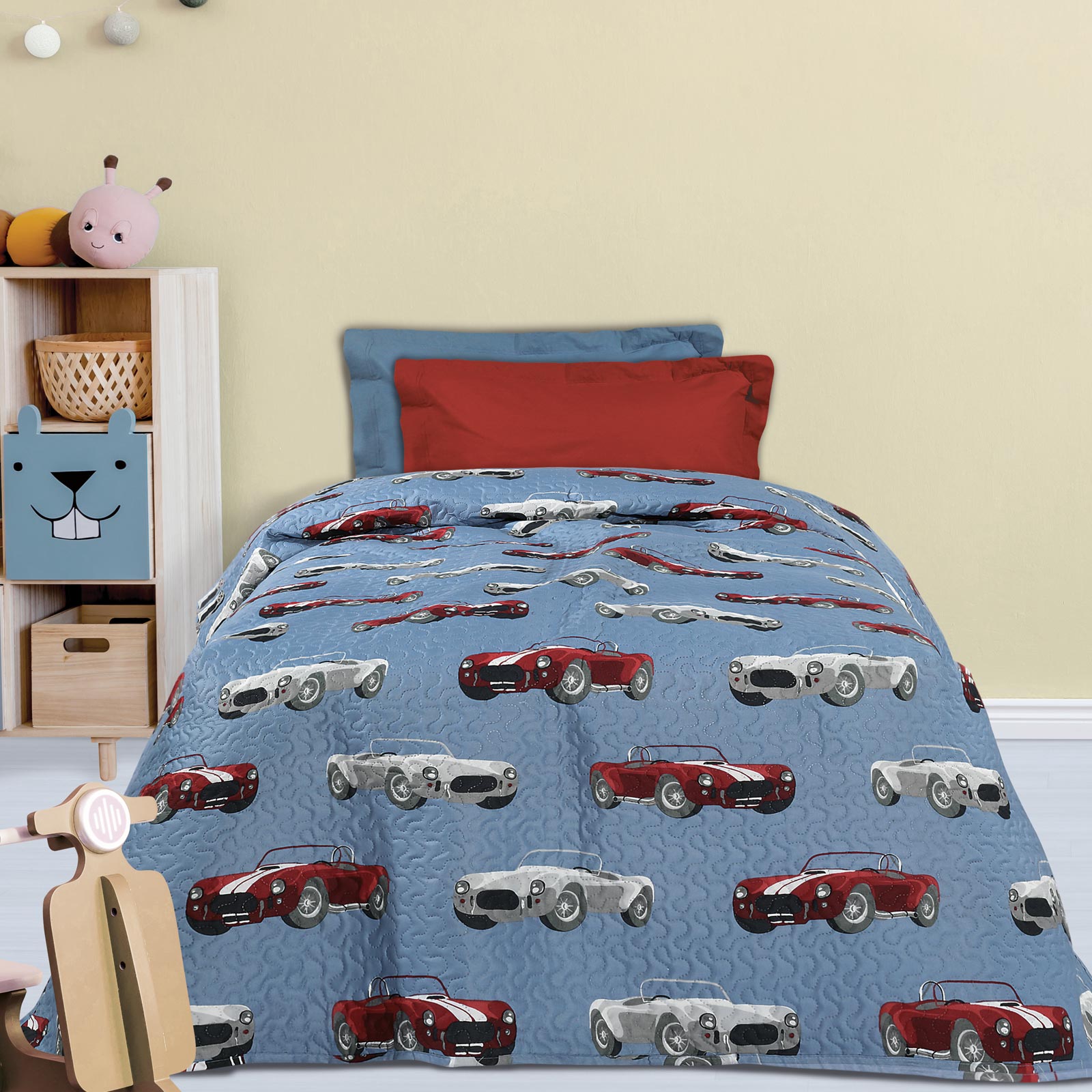 Κουβερλί, Παπλωματοθήκες 24home - ΣΗΜΑΝΤΙΚΟ: Σε περίπτωση διαφοράς τιμής από το κατάστημα ισχύει παντα και μόνο η τιμή του καταστήματος Κουβερλί Microfiber Μονό 160x240εκ. Kid Line 4855 Γκρι-