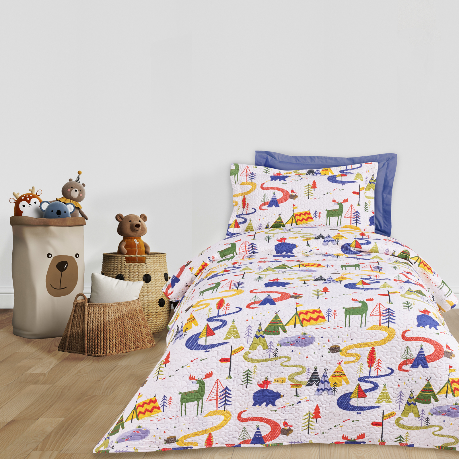 Κουβερλί Microfiber Μονό 160x240εκ. Kid Line 4927 Μπλε-
