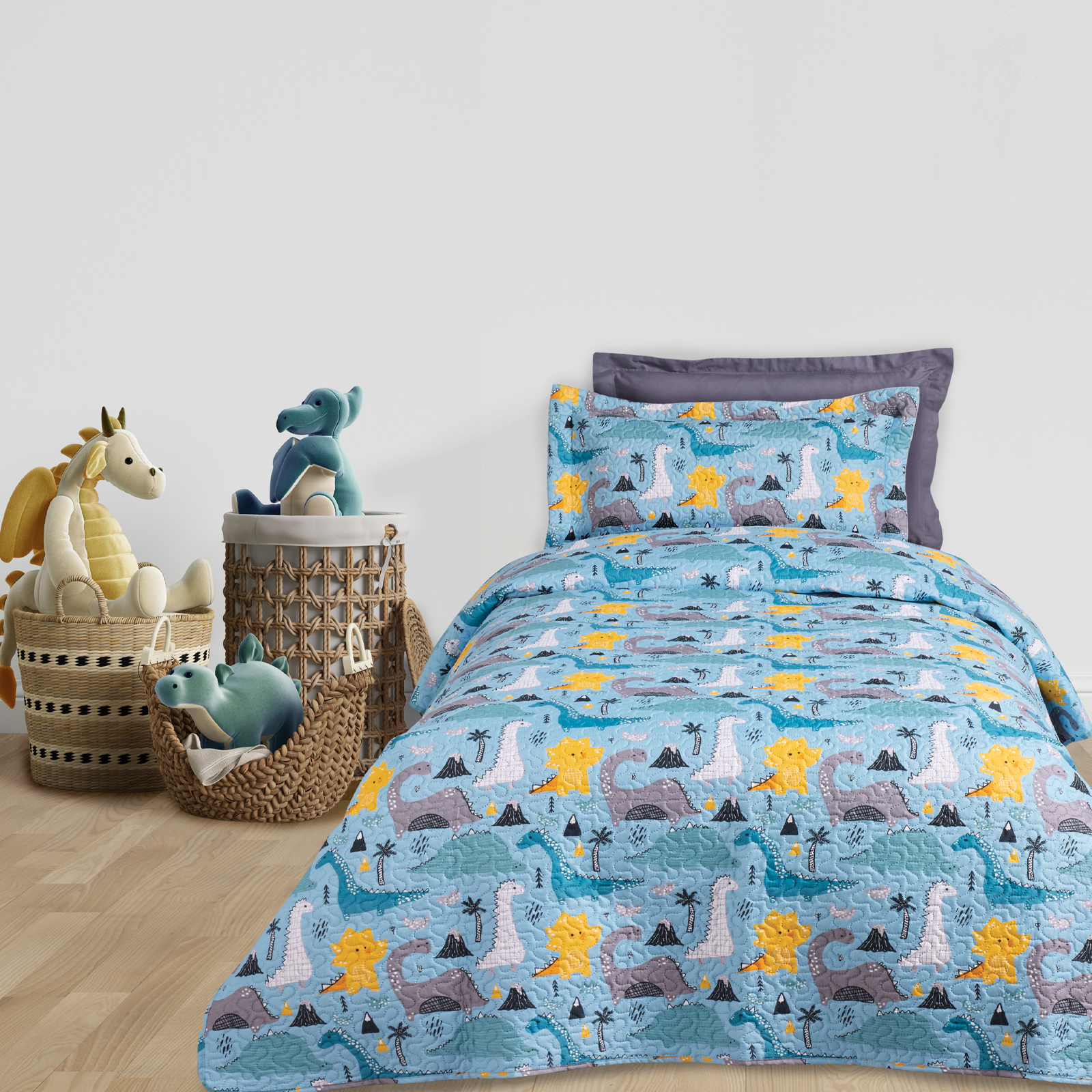 Κουβερλί Microfiber Μονό 160x240εκ. Kid Line 4928 Μπλε-