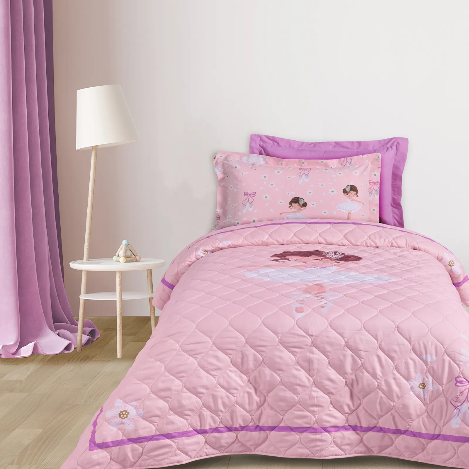 DAS KIDS Κουβερλί Microfiber Μονό 160x220εκ. Kid Line 4933 Ροζ Das Kids (Ύφασμα: Microfiber, Χρώμα: Ροζ) - DAS KIDS - 402009104933