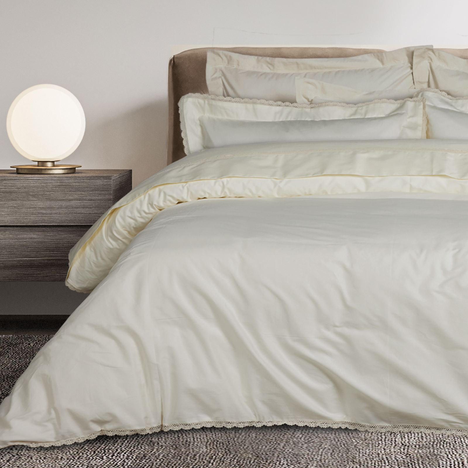 Σετ Παπλωματοθήκη Βαμβακοσατέν King 240x260εκ. Prestige