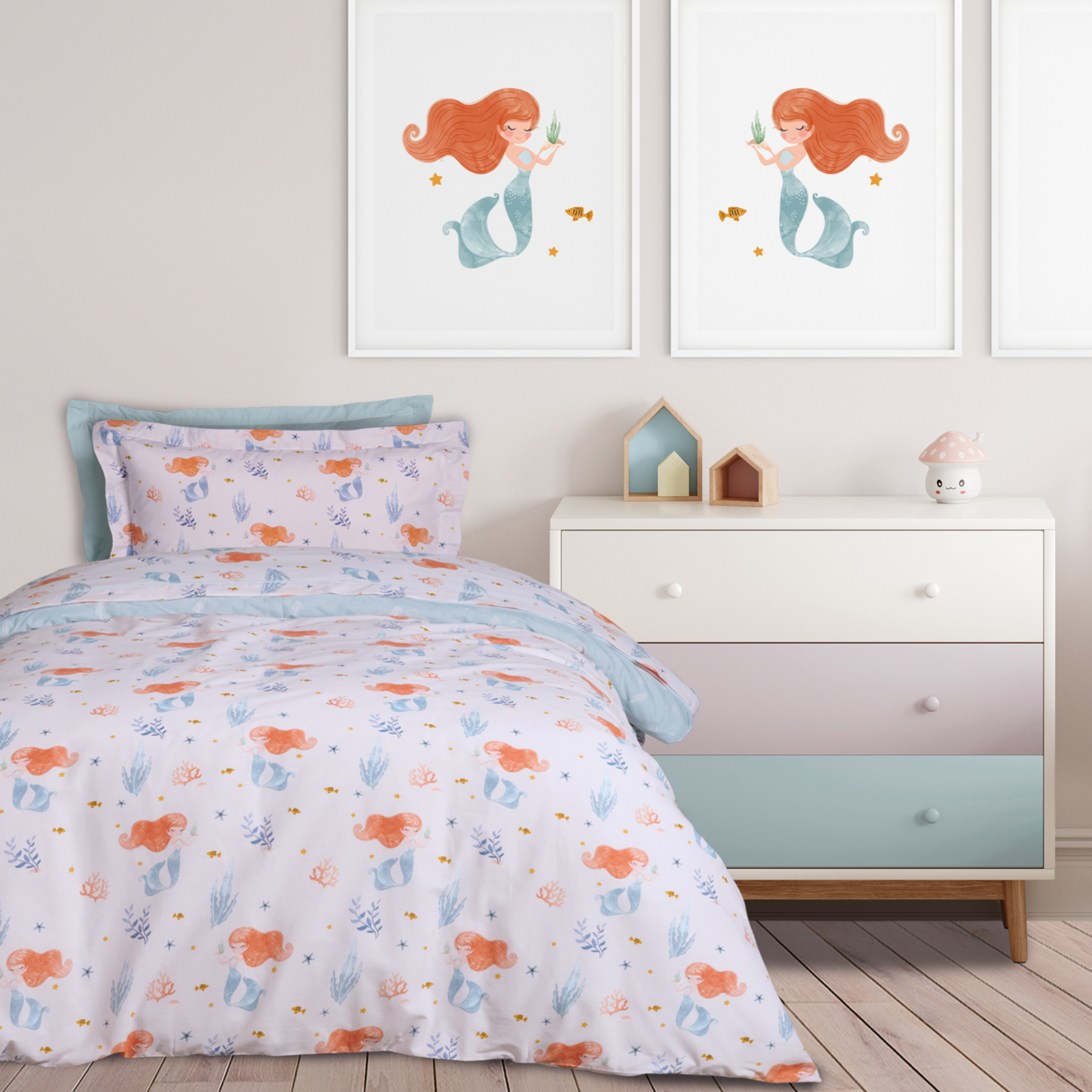 Σετ Παπλωματοθήκη 2 Όψεων Polycotton Μονή 160x240εκ. 48