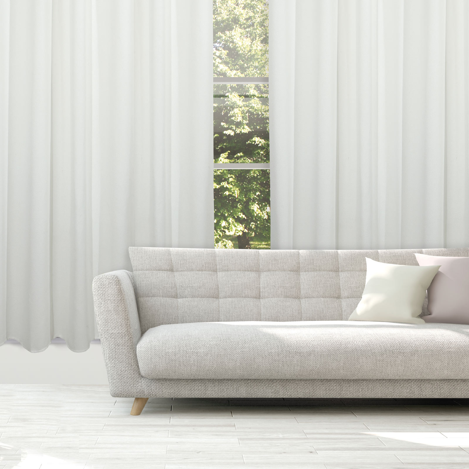 Κουρτίνα Μέτριας Σκίασης Με Τρουκς Polyester 140×270εκ. Curtain Line 2233 Λευκό Das Home (Ύφασμα: Polyester, Χρώμα: Λευκό) – Das Home – 420142702233