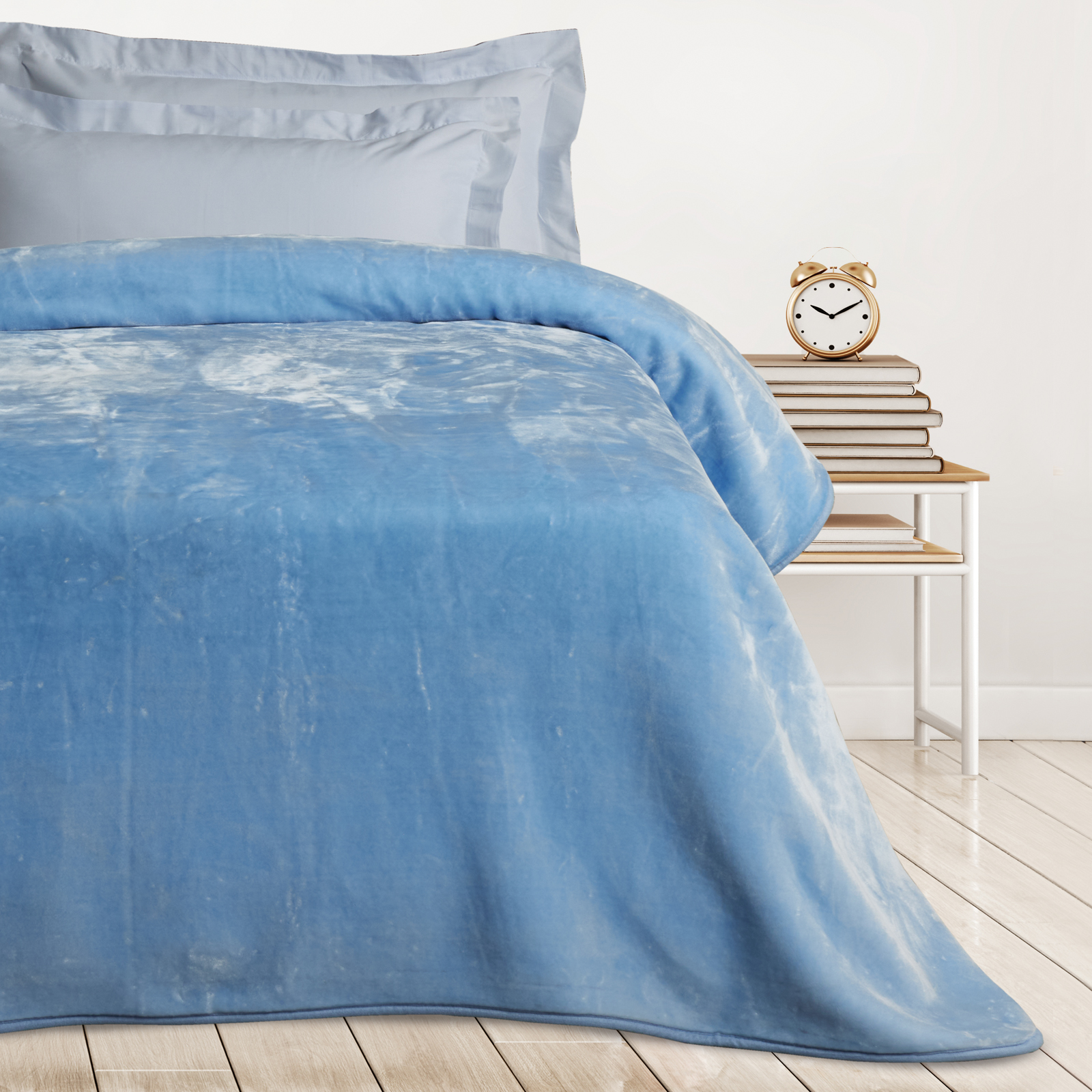 Κουβέρτα Velour Μονή 160x220εκ. Blankets 0291 Baby Blue