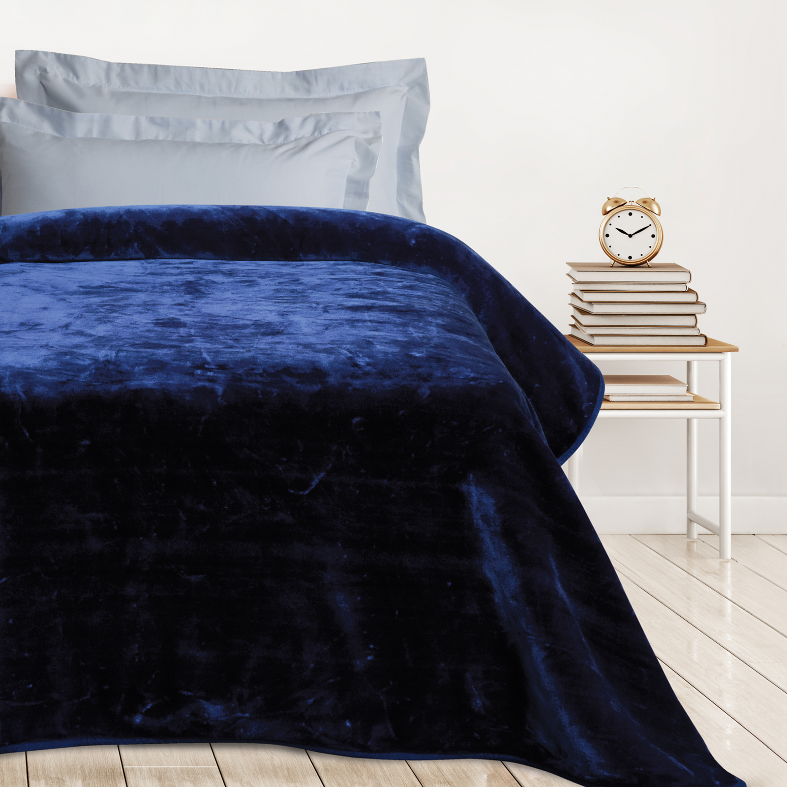 Κουβέρτα Velour Μονή 160x220εκ. Blankets 0292 Blue Das 