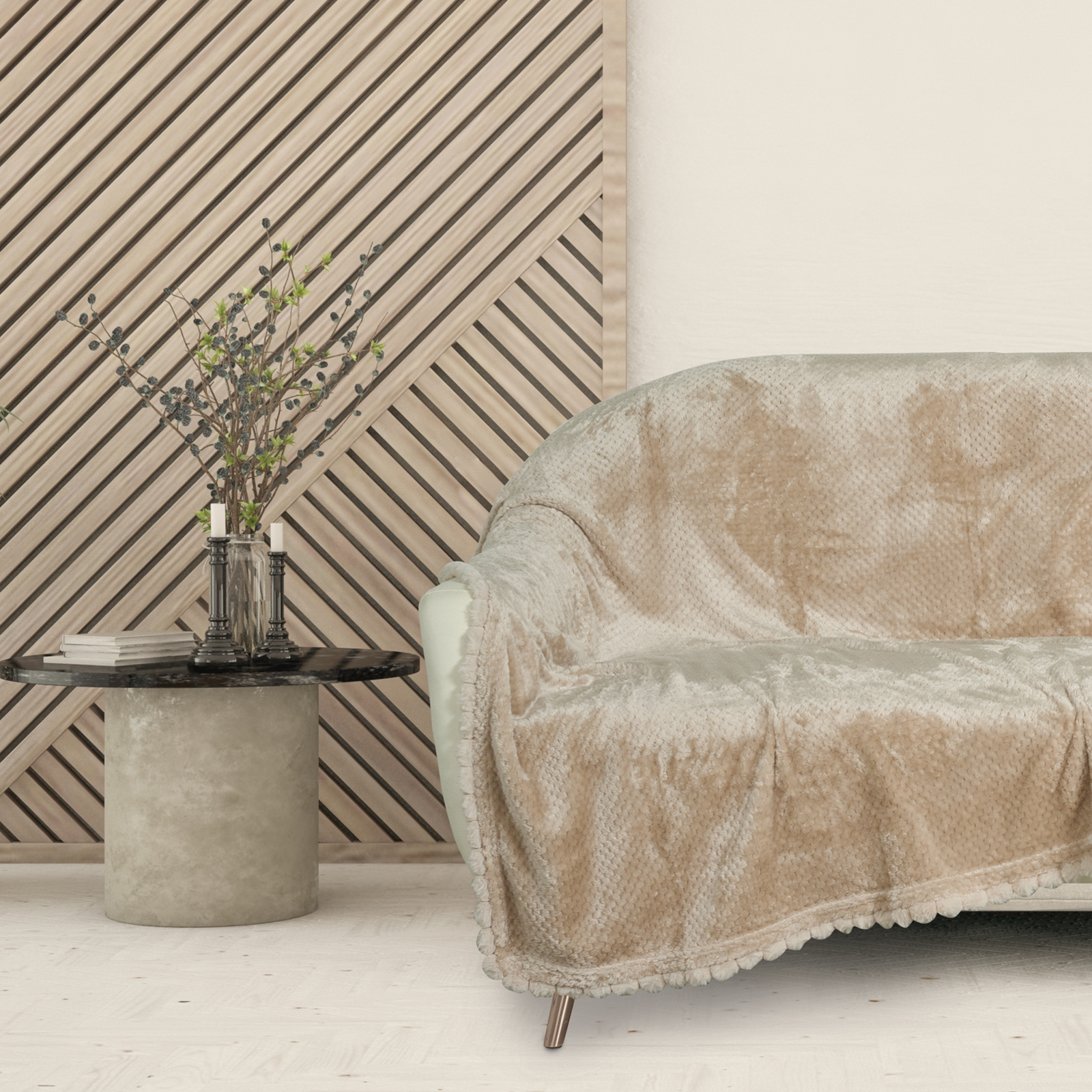 Das Home Κουβέρτα Fleece Καναπέ 130x170εκ. Blankets 1187 Beige Das Home (Ύφασμα: Polyester, Χρώμα: Μπεζ) - Das Home - 420588131187