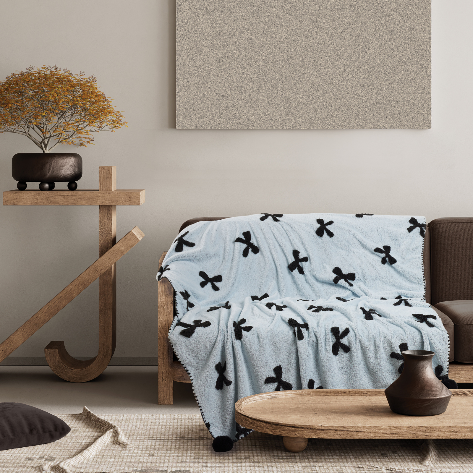 Das Home Κουβέρτα Fleece Καναπέ 130x170εκ. Blankets 1380 Light Blue Das Home (Ύφασμα: Polyester, Χρώμα: Μπλε) - Das Home - 420588131380