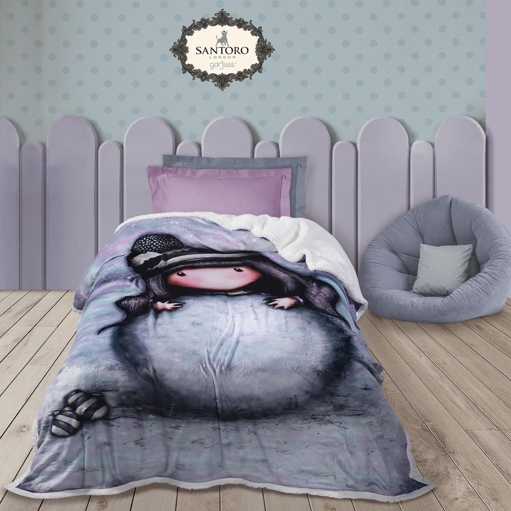 Κουβέρτα Fleece Μονή 160x220εκ. Santoro Gorjuss 5033 Das Home (Ύφασμα: Polyester, Χρώμα: Γκρι) - SANTORO - 420588135033