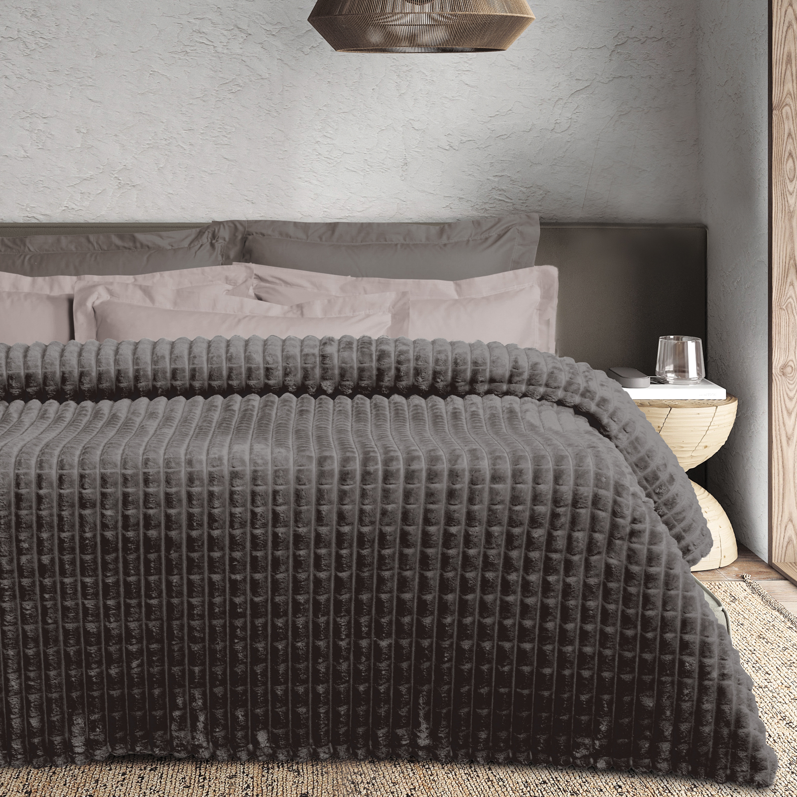 Κουβέρτα Fleece Υπέρδιπλη 220x240εκ. Blankets 1390 Dark
