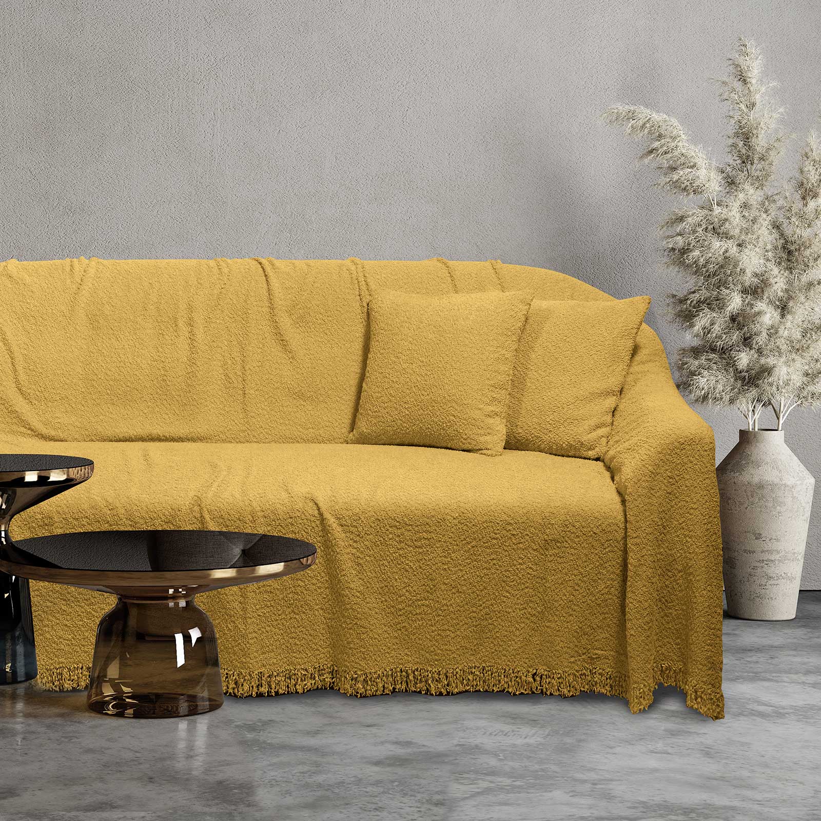 Ριχτάρι Polyester Τριθέσιος 180x300εκ. Throws Line 0235 Das Home (Ύφασμα: Polyester, Χρώμα: Χρυσό ) - Das Home - 420618300235